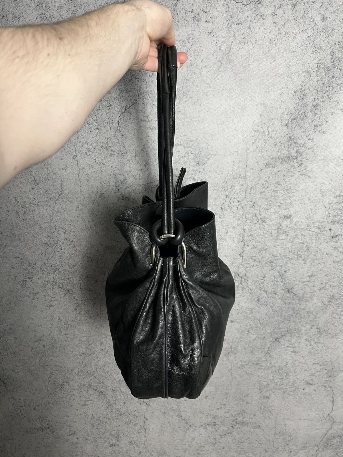 Vintage See By Chloe Leather Shoulders Bag 90s Black Y2K Lux