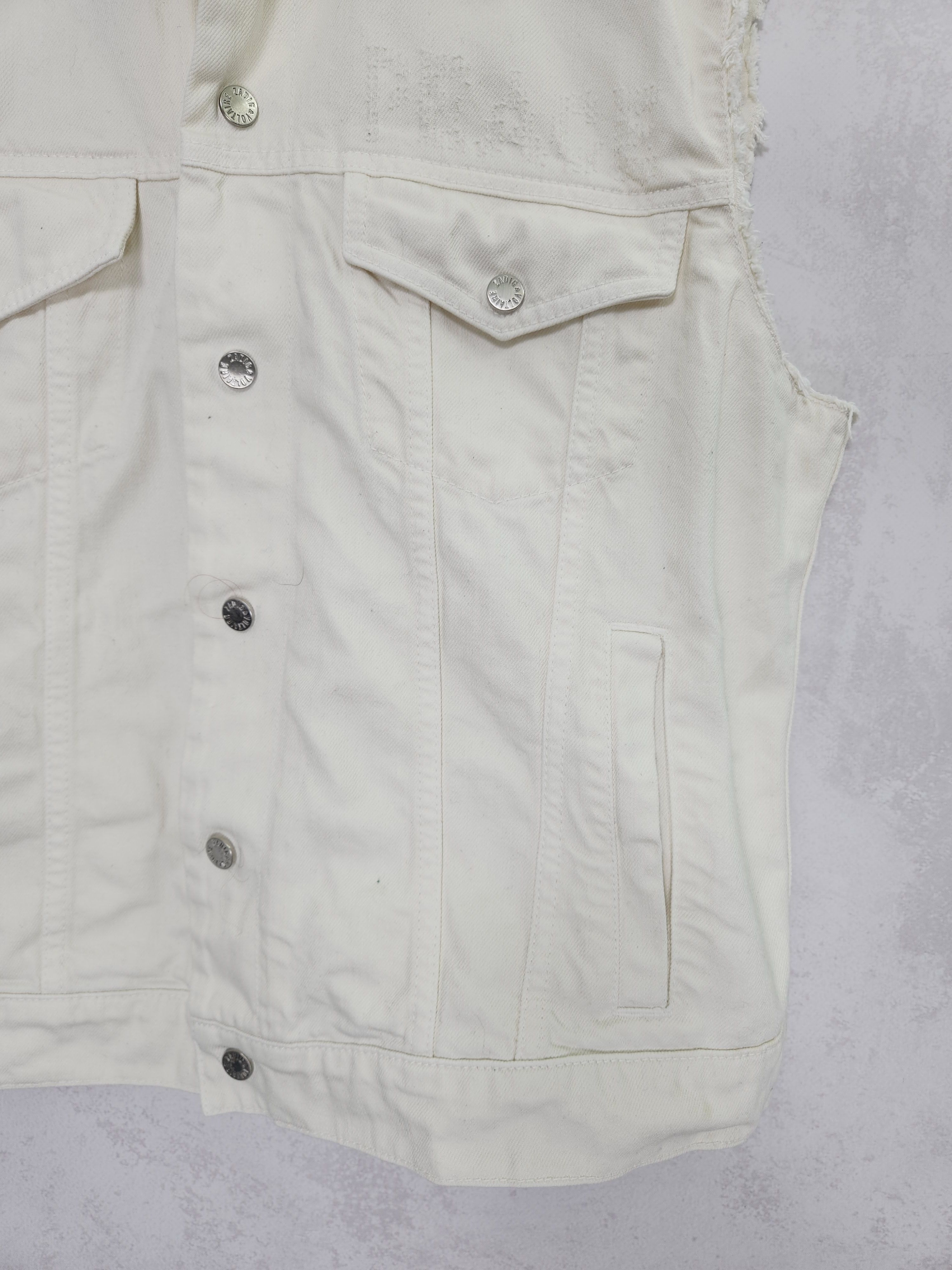 Zadig & Voltaire Zadig Voltaire white denim cotton jeans vest Size L / US 10 / IT 46 - 2 Thumbnail