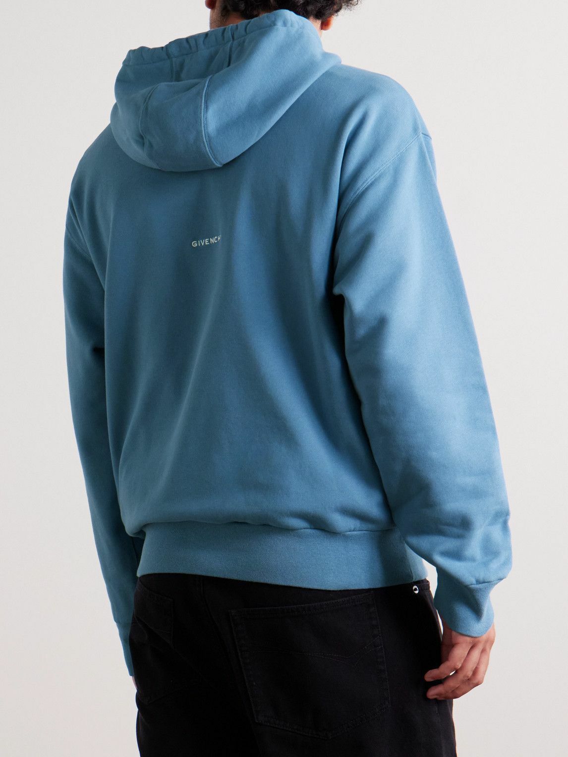Givenchy Blue Embroidered 4G Logo Oversized Hoodie Size US XL / EU 56 / 4 - 3 Thumbnail