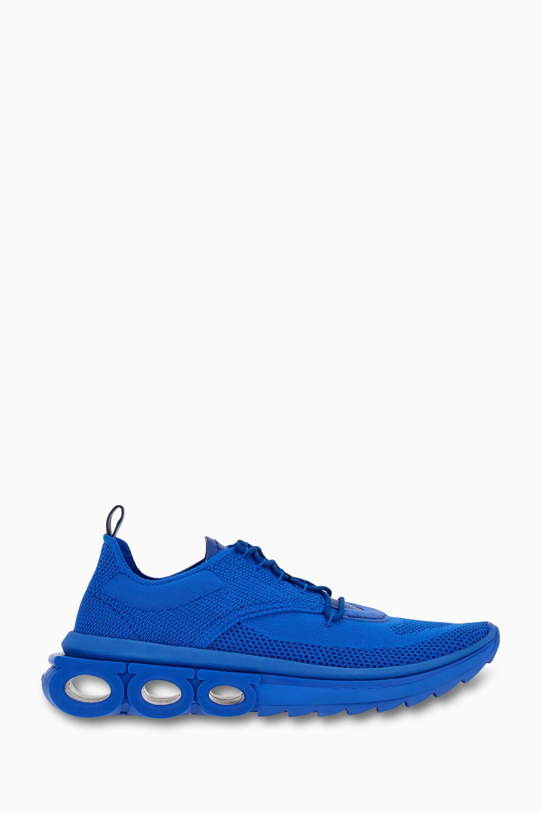 Salvatore Ferragamo o1s1rm0924 Nima Knit Low-Top Sneakers in Blue Size US 10 / EU 43 - 1 Thumbnail