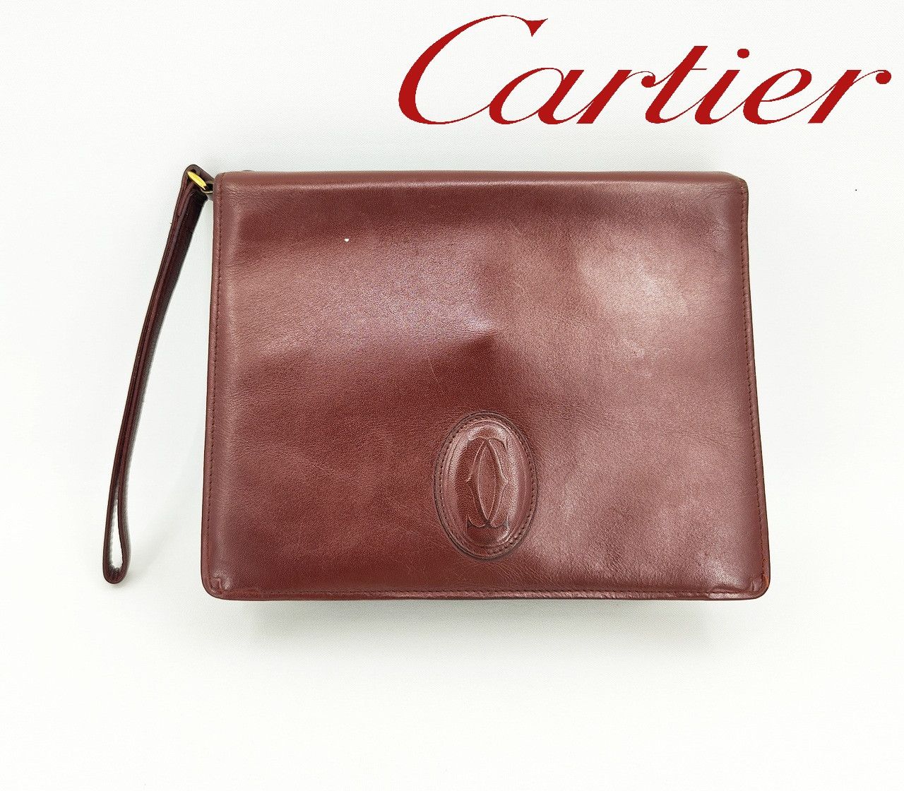 Cartier authentic CARTIER burgundy flap leather clutch bag Size ONE SIZE - 5 Thumbnail