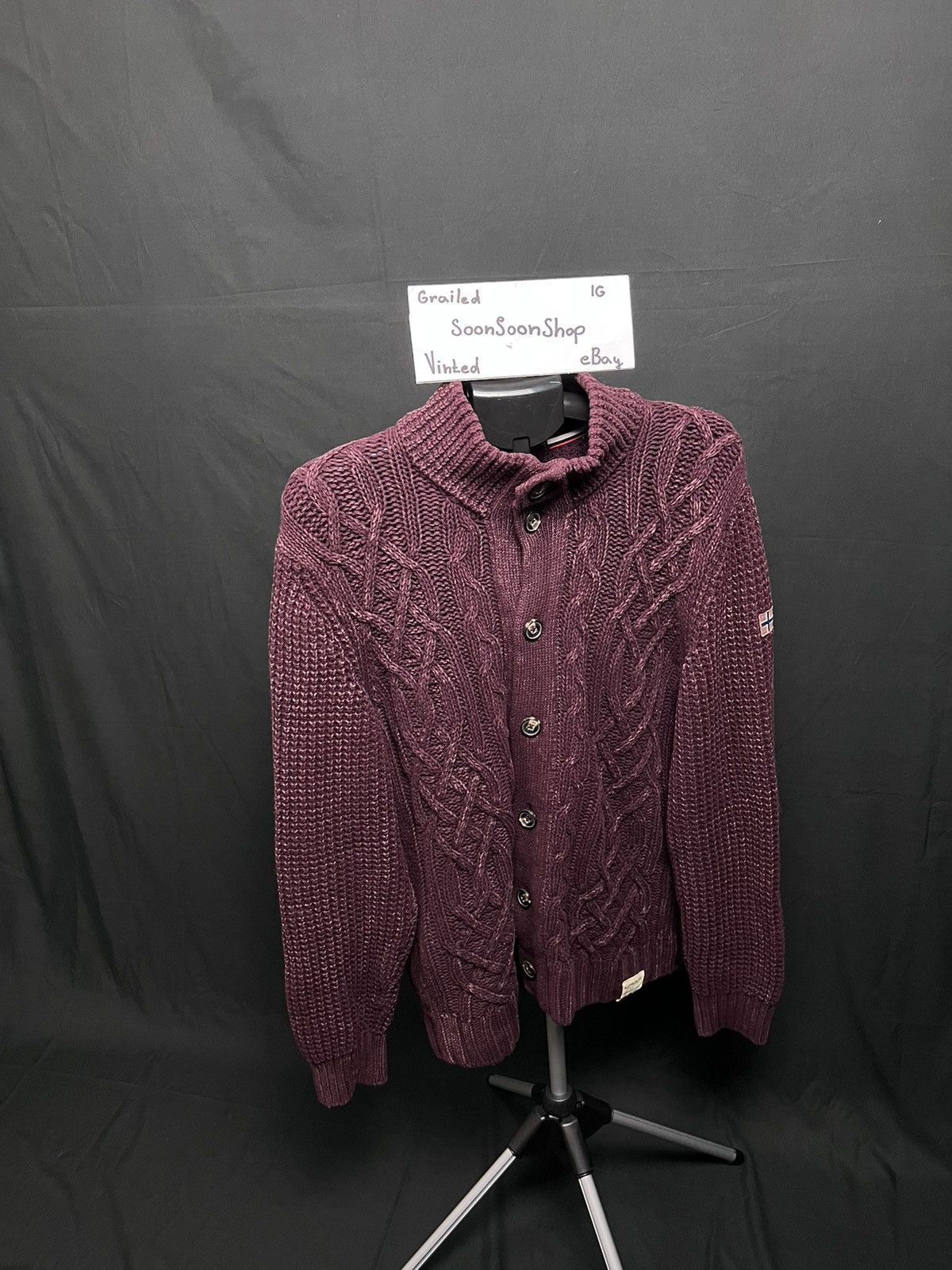 Napapijri 🔴 Vintage Napapijri heavy wool cardigan sweater sweatshirt Size US XXL / EU 58 / 5 - 3 Thumbnail