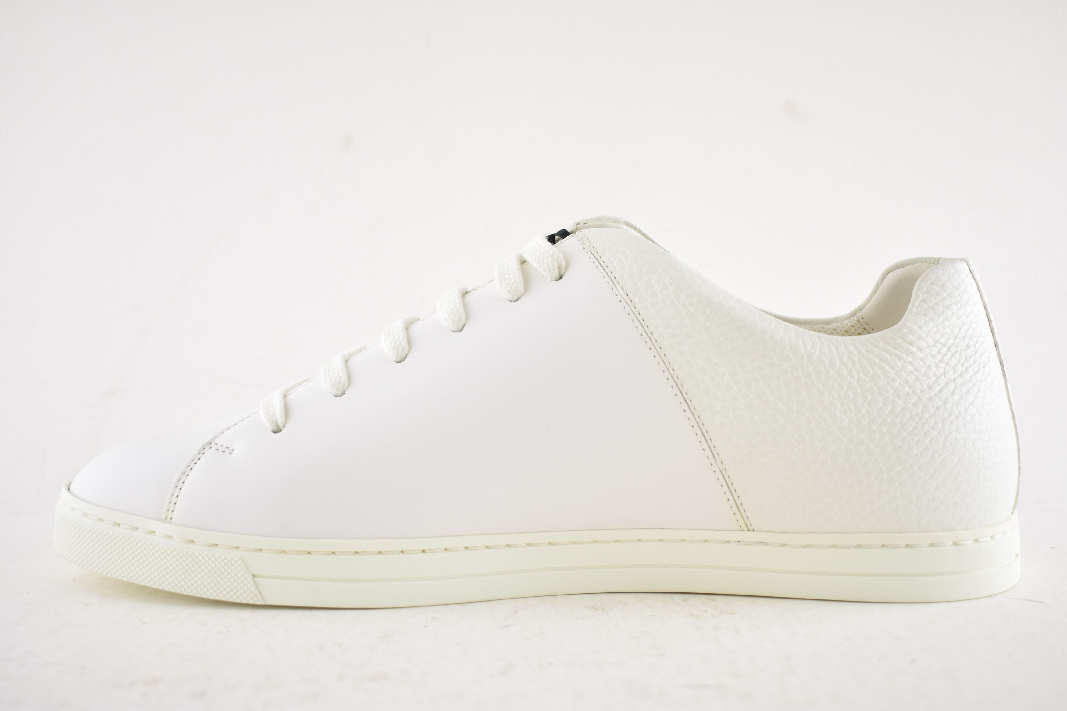 Fendi Fendi Black Leather FF Logo Low Trainer Sneaker UK 9 US 10 Size US 10 / EU 43 - 11 Thumbnail