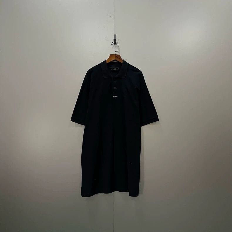 Balenciaga Balenciaga Black Logo Print Polo Shirt - dmc Size US M / EU 48-50 / 2 - 1 Thumbnail