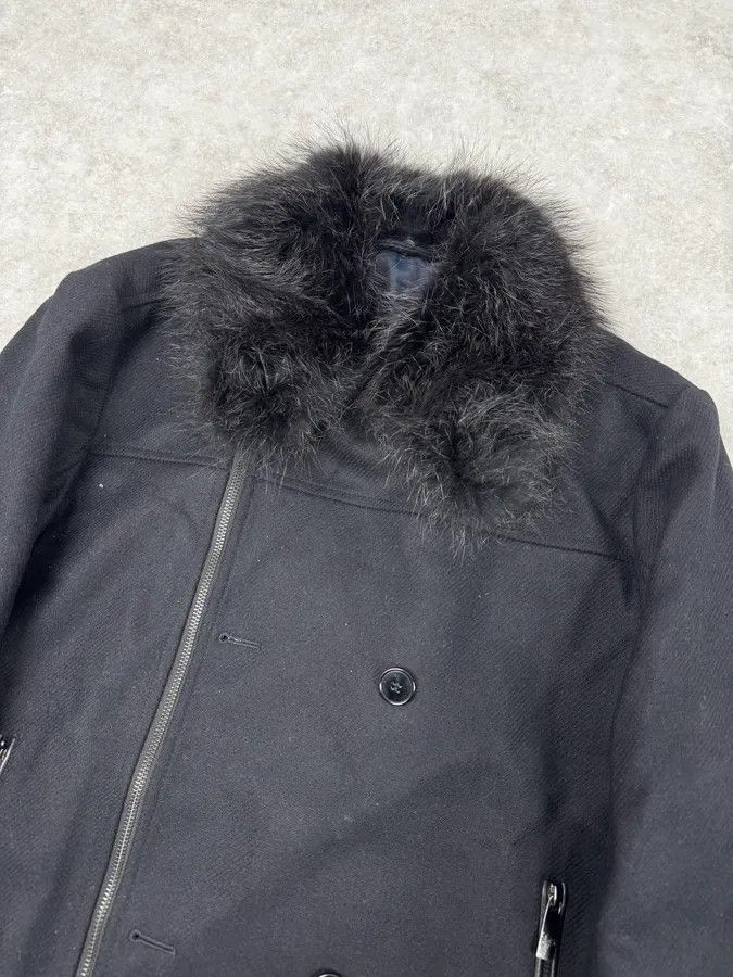 Versace Versace Navy Wool Fur Collar Classy Bomber Jacket Size US M / EU 48-50 / 2 - 6 Thumbnail