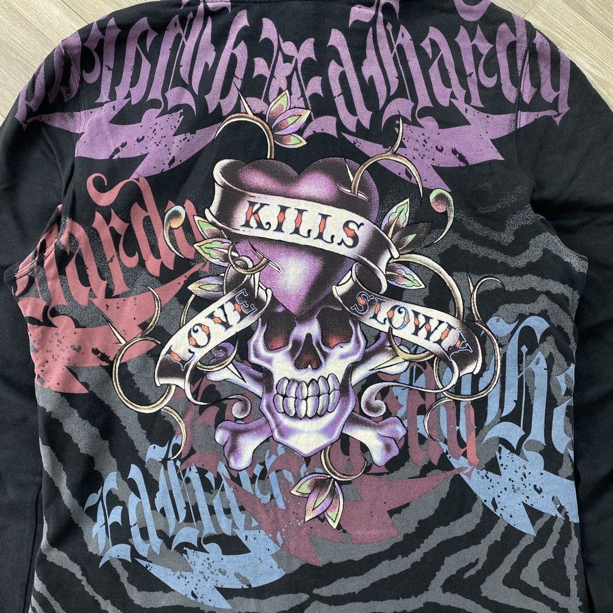 Ed Hardy Vintage Ed Hardy Love Kills Slowly Y2K Zip-Up Hoodie Size US M / EU 48-50 / 2 - 15 Thumbnail