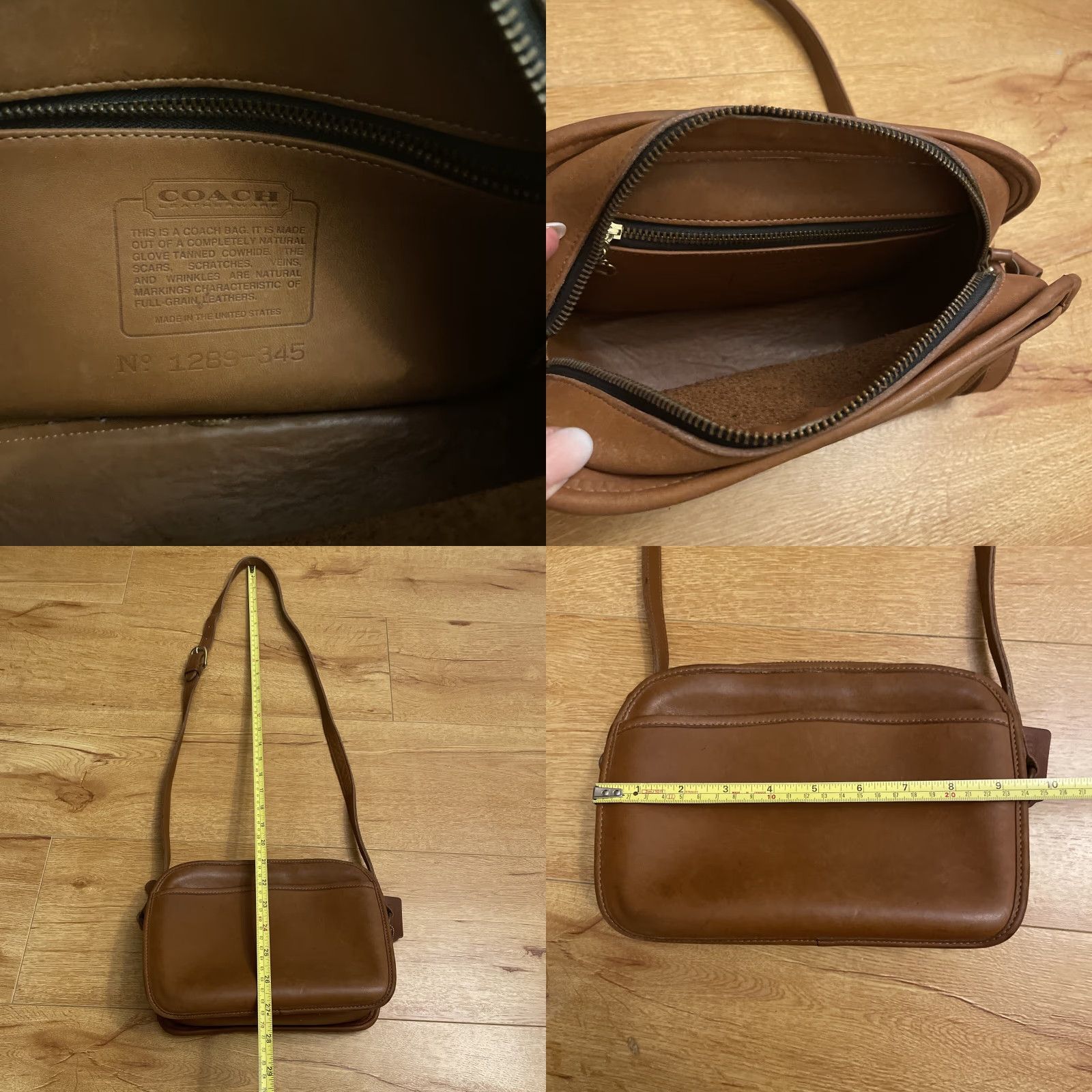 Coach VINTAGE COACH Lewiston Crossbody Bag British Tan 1990s Leather Small Womens Bags Boho Size ONE SIZE - 9 Thumbnail
