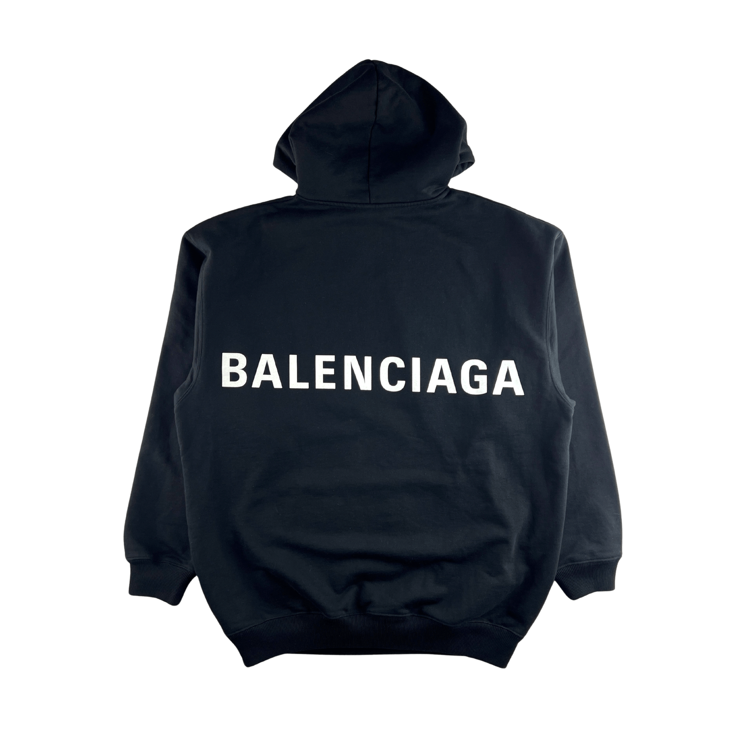 Balenciaga Balenciaga Black Back Logo Hoodie Size US XXS / EU 40 - 2 Thumbnail