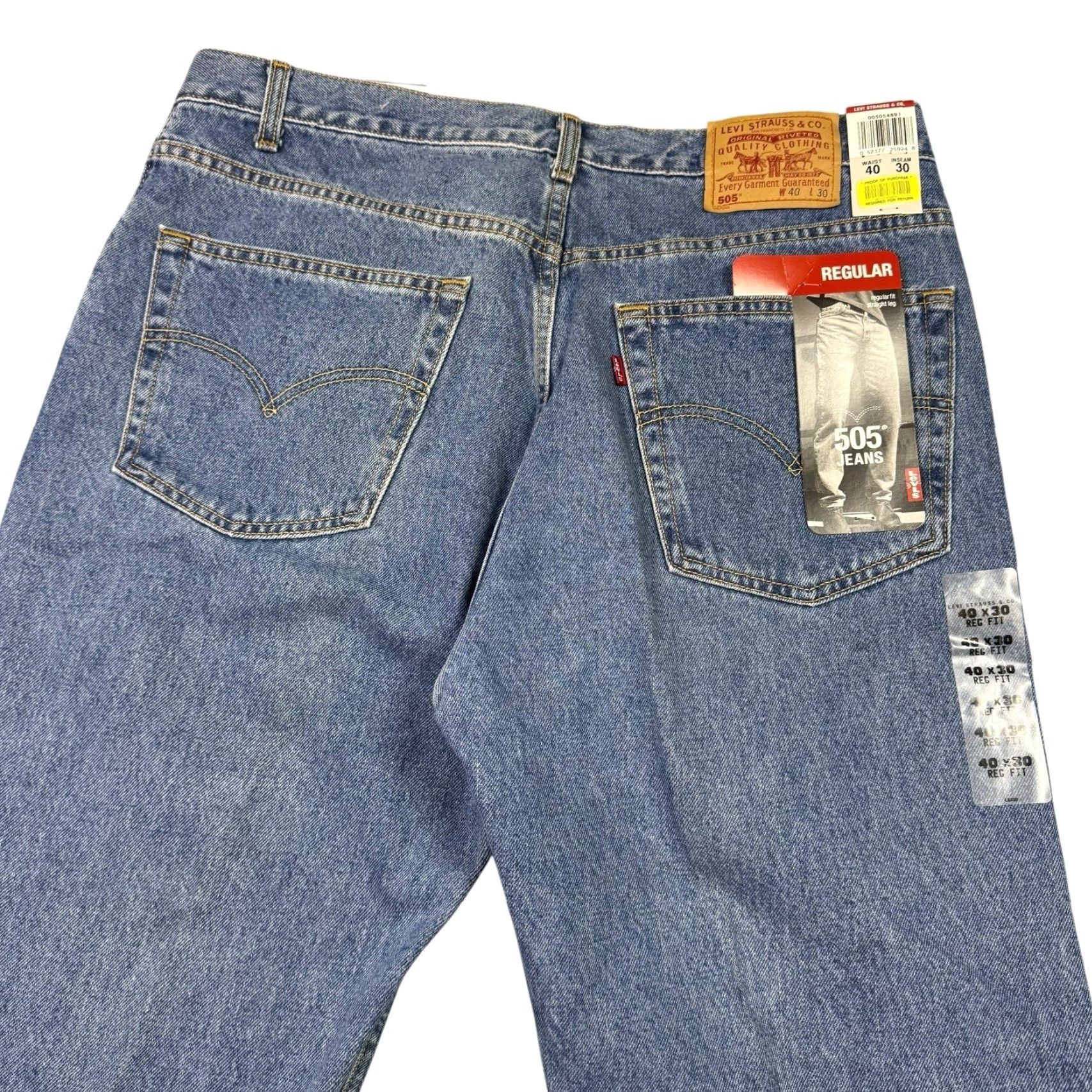 Levi's VINTAGE Levi's 505 Jeans Men's 40x30 Deadstock New Straight Paper Tag 90s Y2K Mens Jeans Size US 40 / EU 56 - 2 Thumbnail