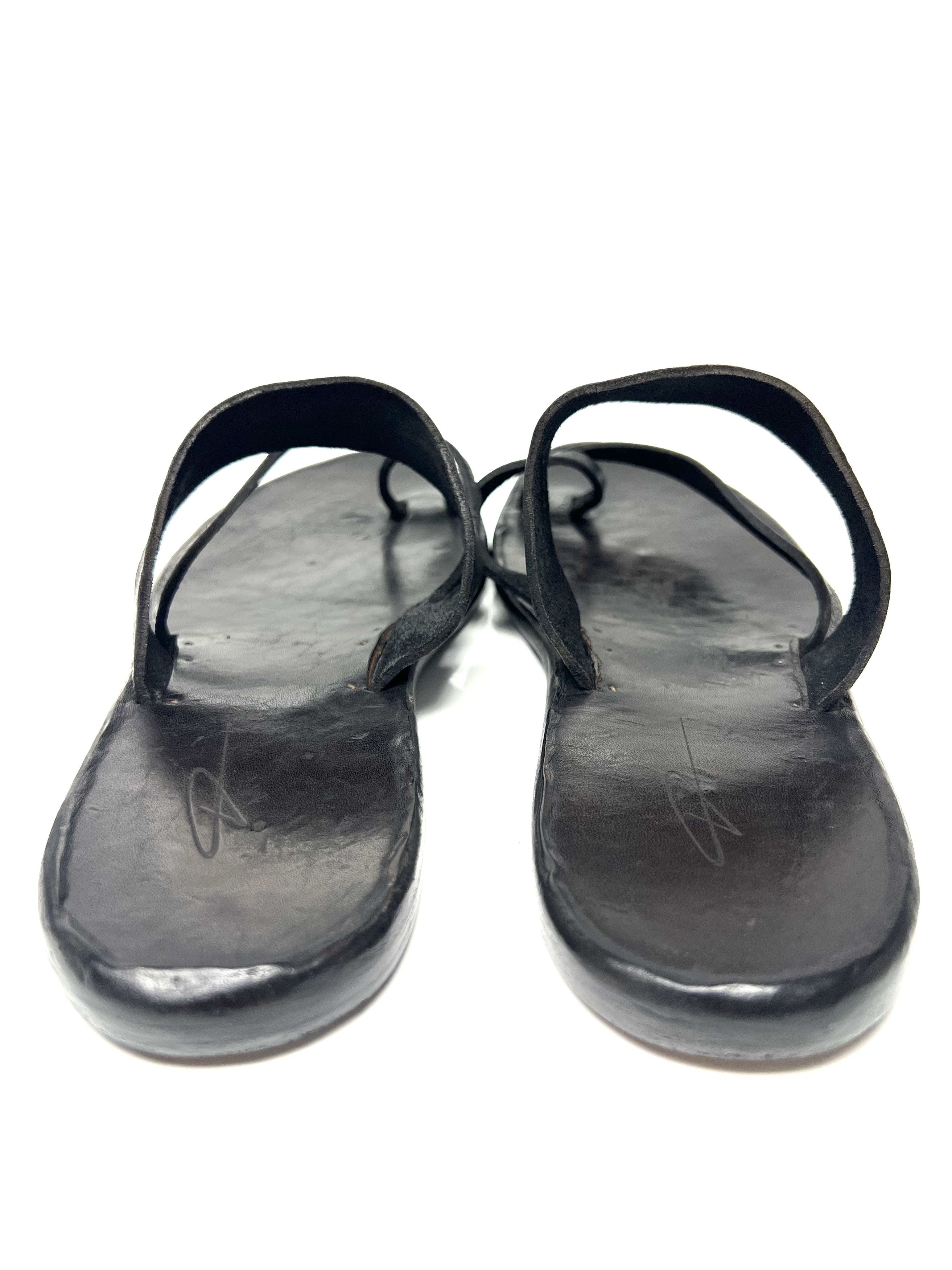 Dimissianos & Miller DIMISSIANOS & MILLER MENS LEATHER SLIDE / SLIP ON SANDALS Size US 12 / EU 45 - 17 Thumbnail