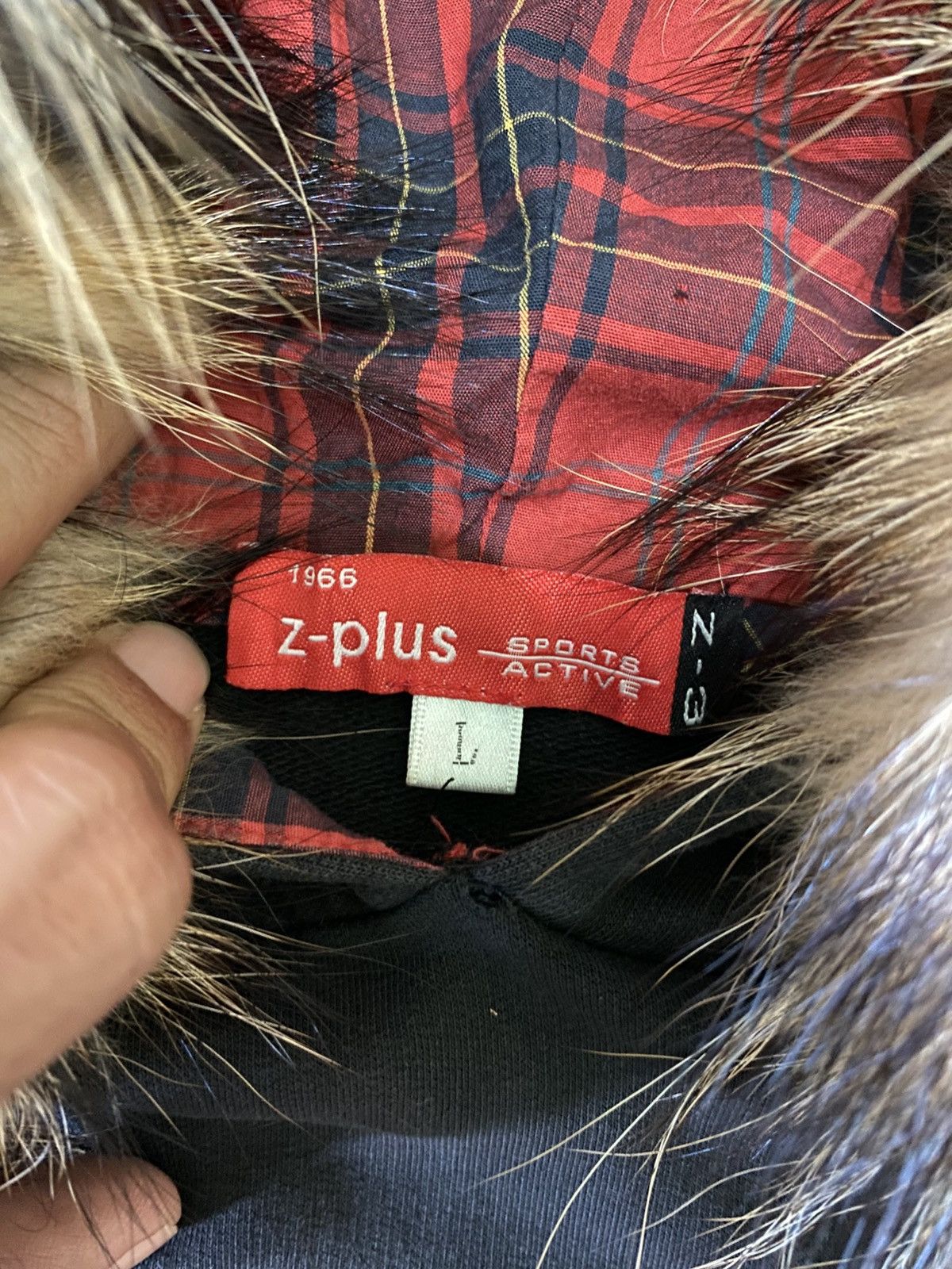 Japanese Brand Fur Z-Plus Sport Active Rock Punk Plaid Studed Hoodie Size US L / EU 52-54 / 3 - 8 Thumbnail