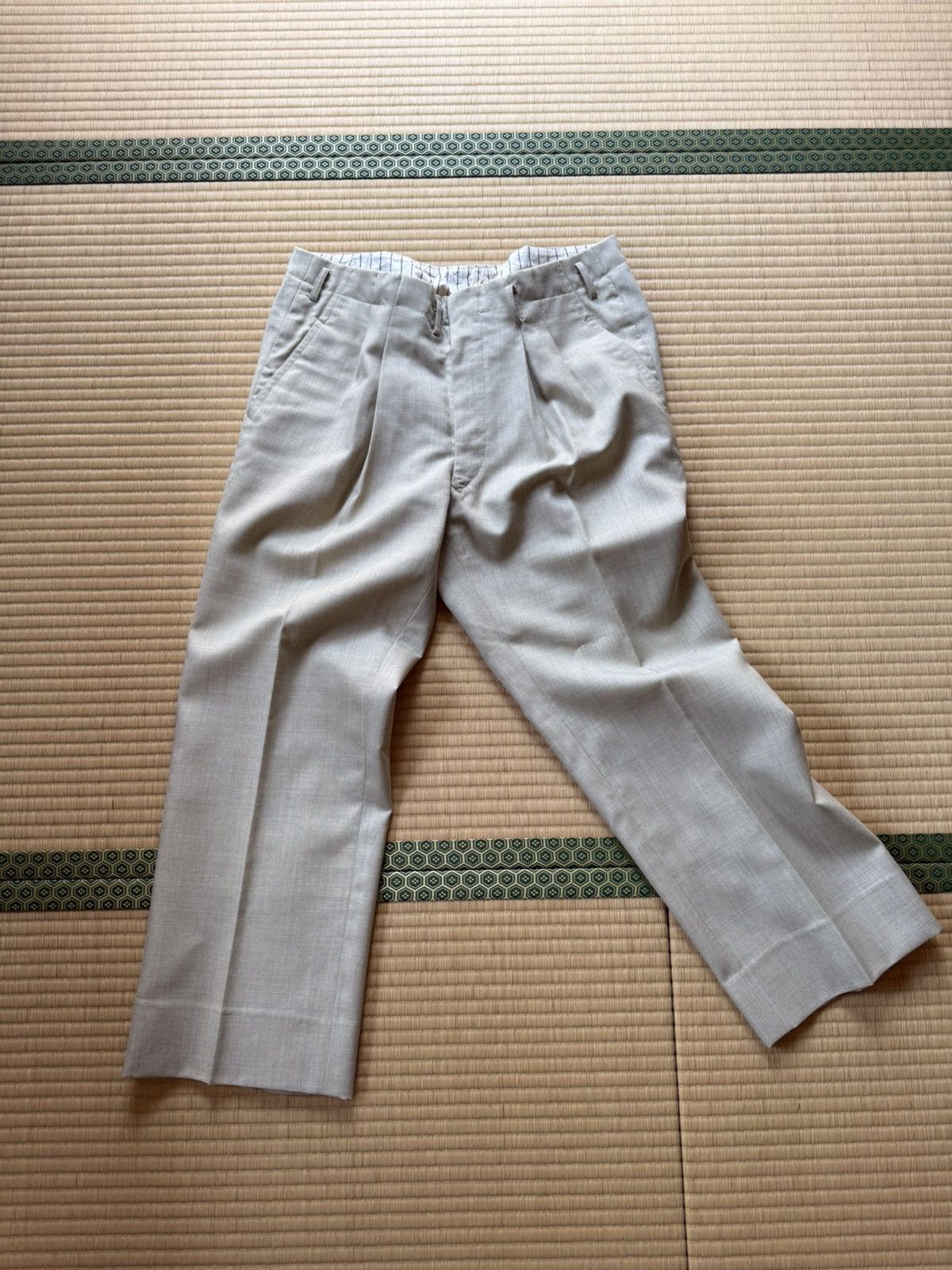 Other Spring&Summer Cream Linen Slacks NEW WOOL DELUX Tag Size US 34 / EU 50 - 1 Thumbnail