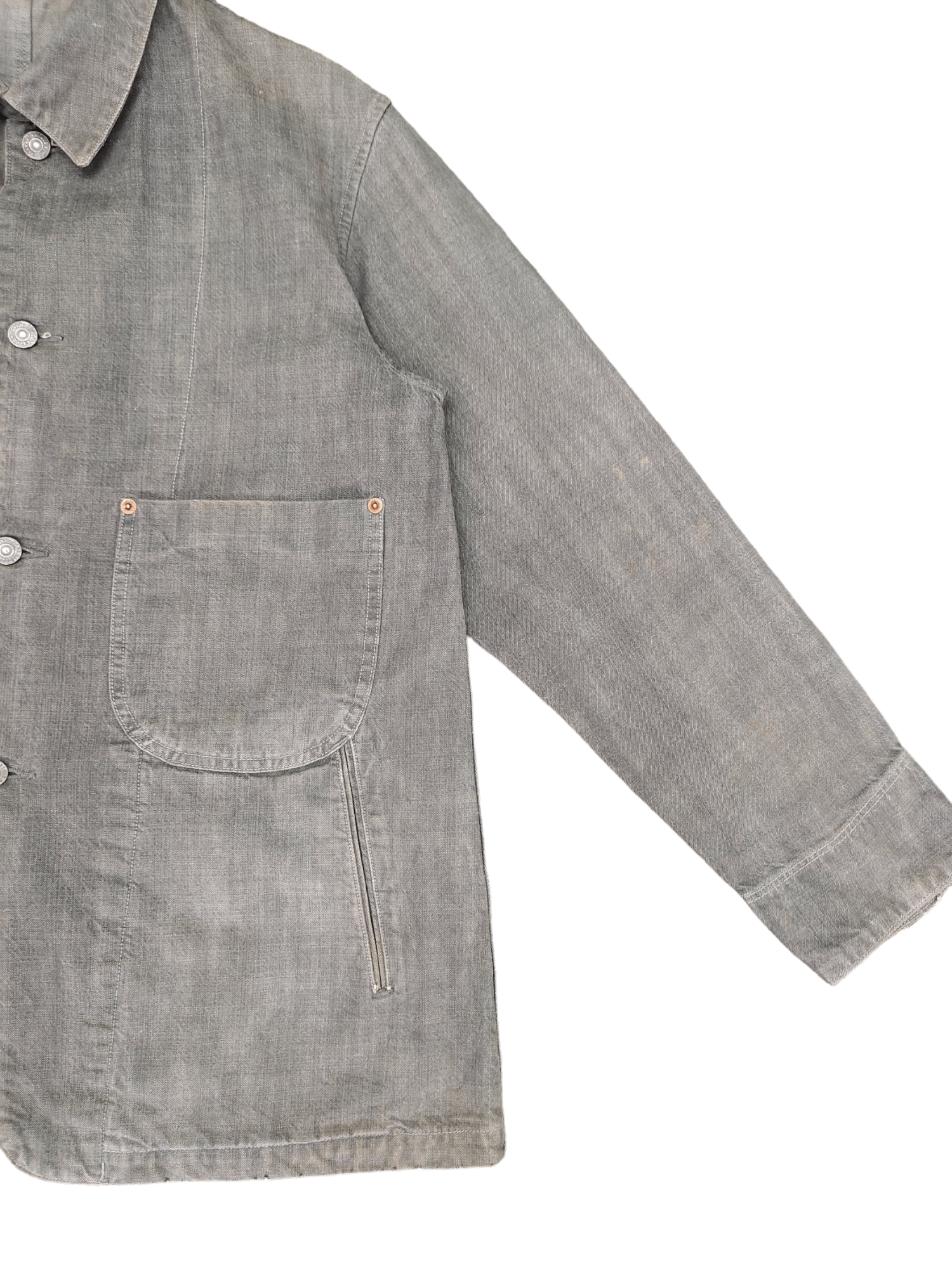 If Six Was Nine Tabloid News Japan Selvedge Chore Denim Jacket Size US M / EU 48-50 / 2 - 4 Thumbnail