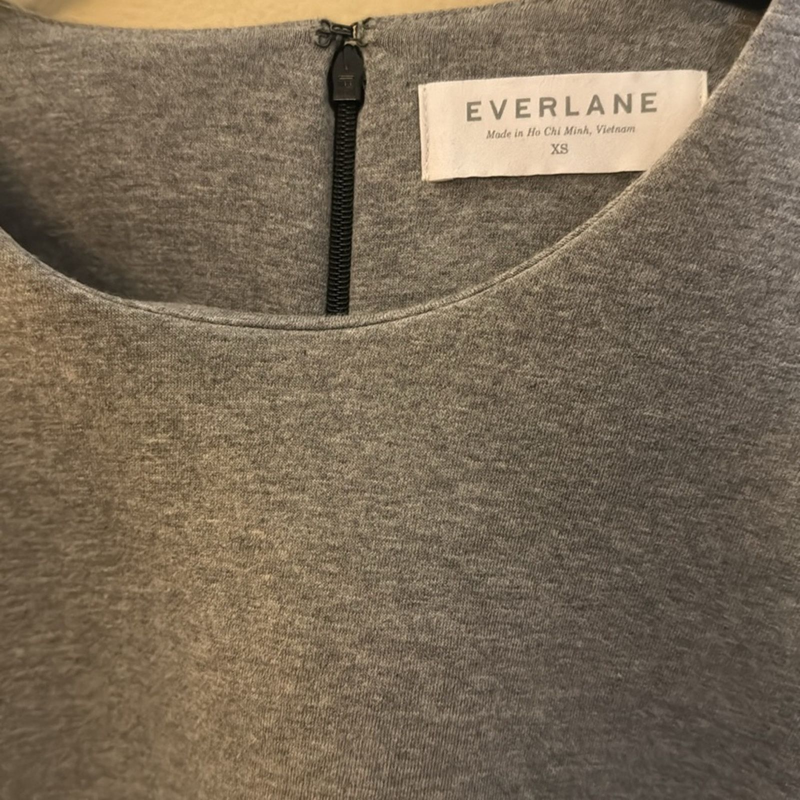 Everlane Everlane Thick Scuba Knit Sweater Tunic Dress - Gray Size XS Size XS / US 0-2 / IT 36-38 - 4 Thumbnail