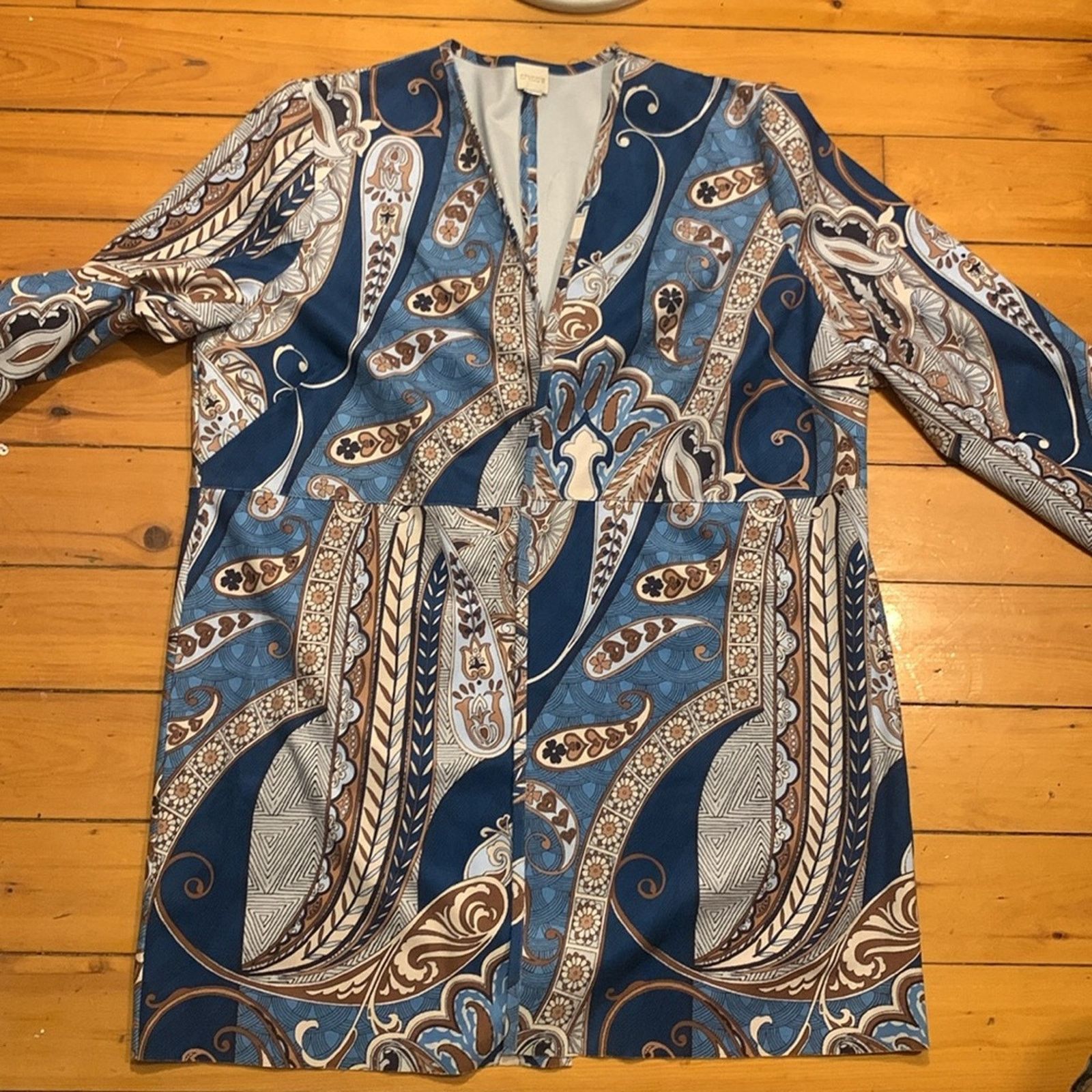Chicos Chicos Statement oversized paisley faux suede duster coat Size XXL / US 16-18 / IT 52-54 - 2 Thumbnail