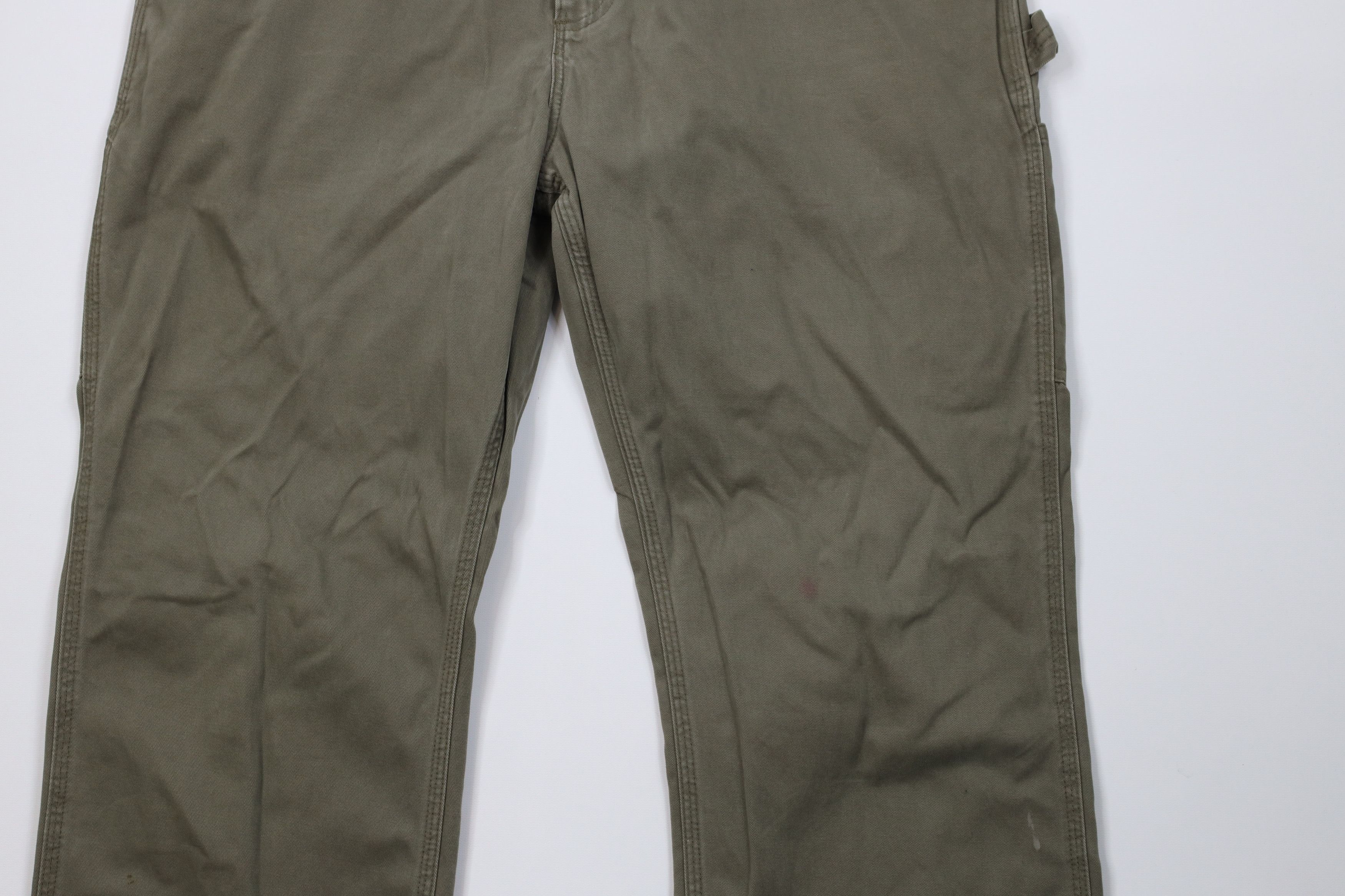 Carhartt Vintage Carhartt Wide Leg Dungaree Pants Army Green Size US 38 / EU 54 - 3 Thumbnail
