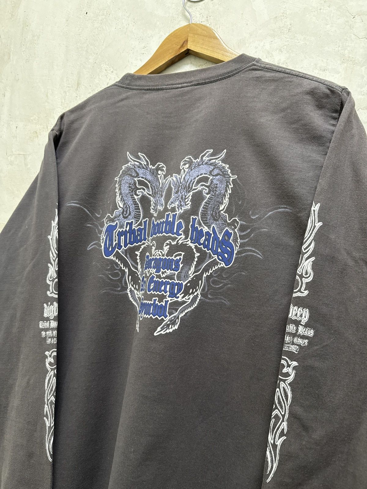 Japanese Brand 2000s Grass Hither Dragon Cyber Sigilism LS y2k Tees Size US M / EU 48-50 / 2 - 2 Thumbnail