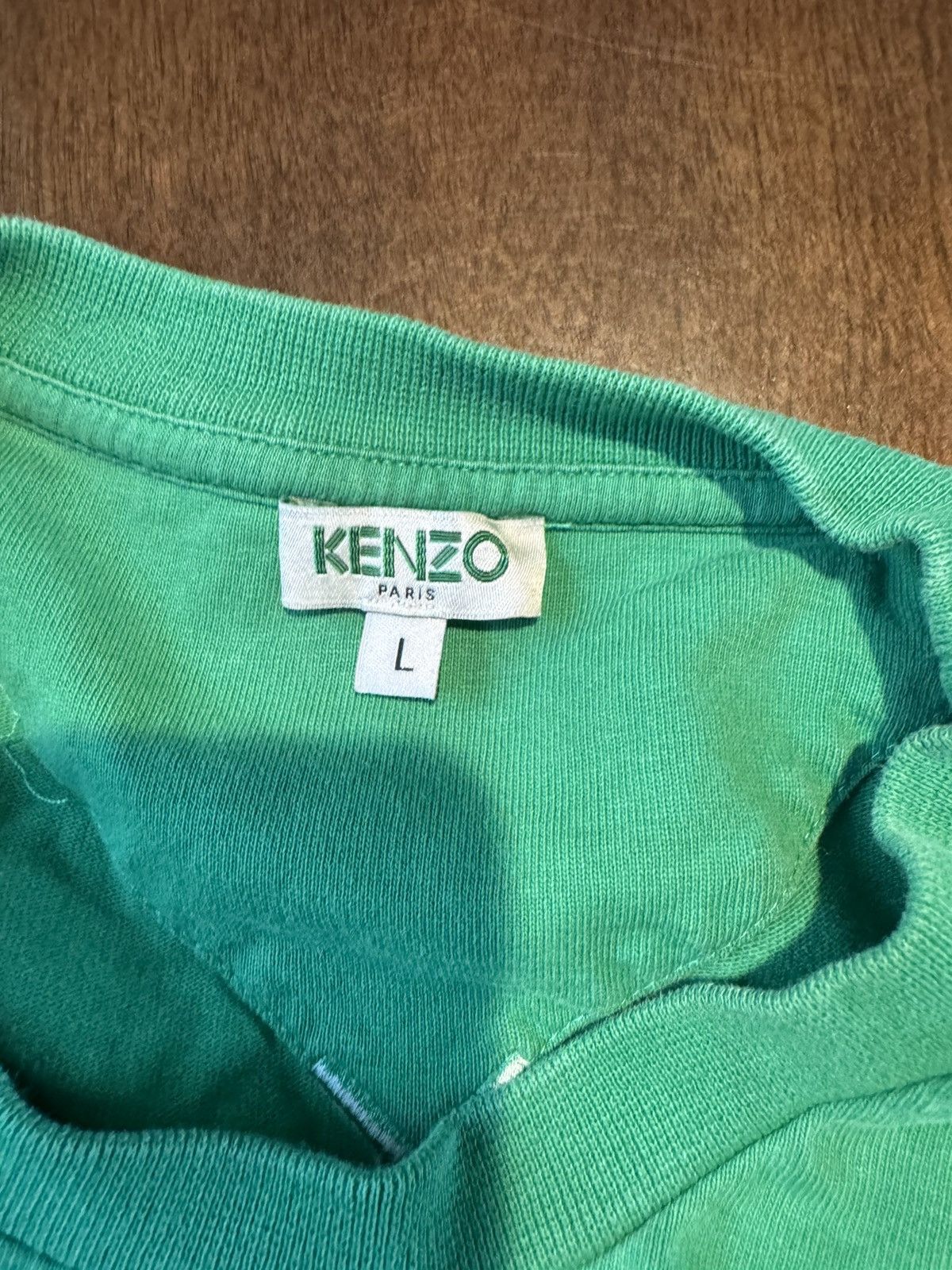 Kenzo Kenzo designer green t- shirt Size US L / EU 52-54 / 3 - 5 Thumbnail