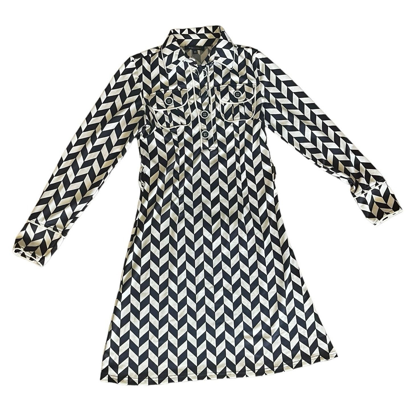 Bcbgmaxazria BCBGMaxAzria funky shirt dress retro vibe Size XS / US 0-2 / IT 36-38 - 2 Thumbnail
