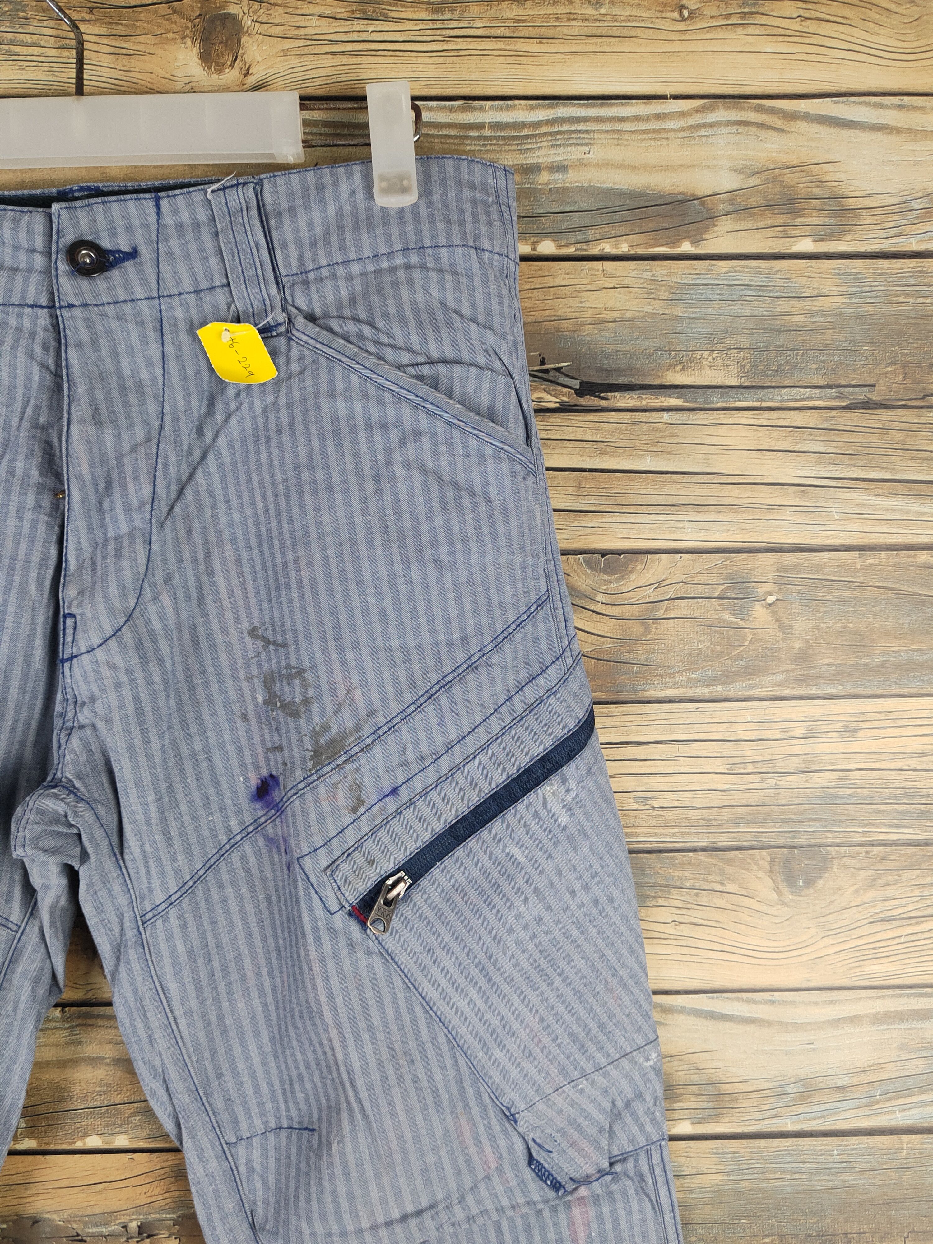 Japanese Brand DL Xebec Genba Blue Multipocket Cargo Pants #46-229T Size US 31 - 5 Thumbnail