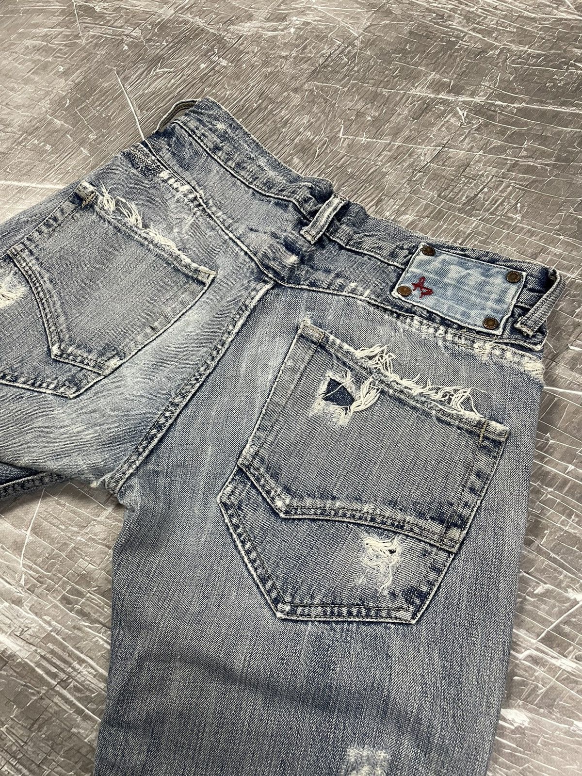 If Six Was Nine × Japanese Brand × KMRii Y2K Distressed Denim Jeans Tornado Mart Hysteric Punk Style Size US 31 - 14 Thumbnail
