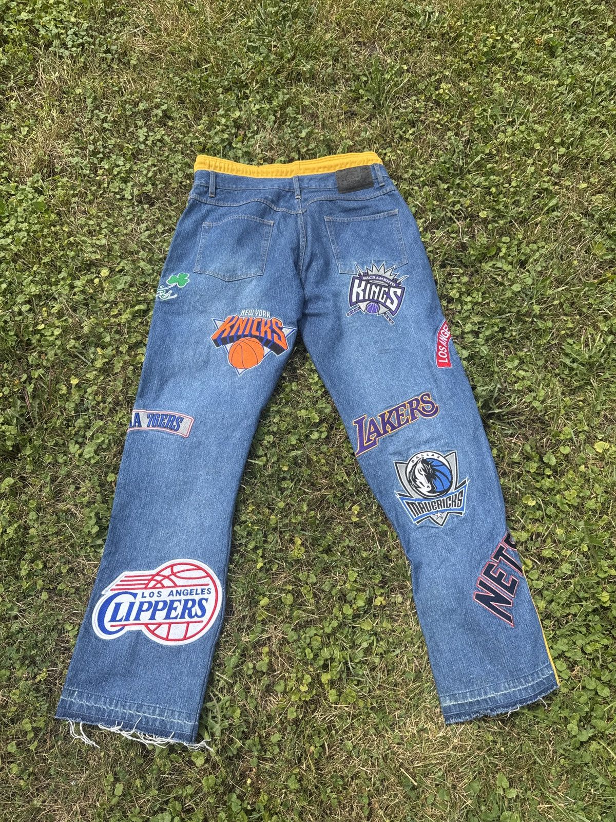 NBA UNK X NBA Double Waist Jeans by Kendall’s Customs Size US 36 / EU 52 - 2 Thumbnail