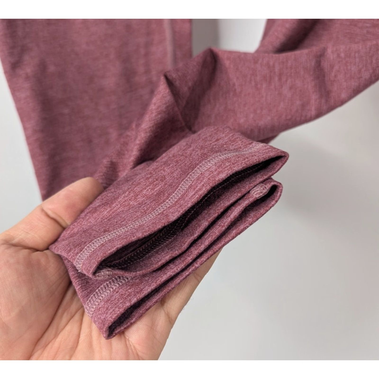 Vintage FLEO Leggings Athletic 25" Inseam Maroon Women's XL Compression Pull On Size 40" / US 18 - 5 Thumbnail