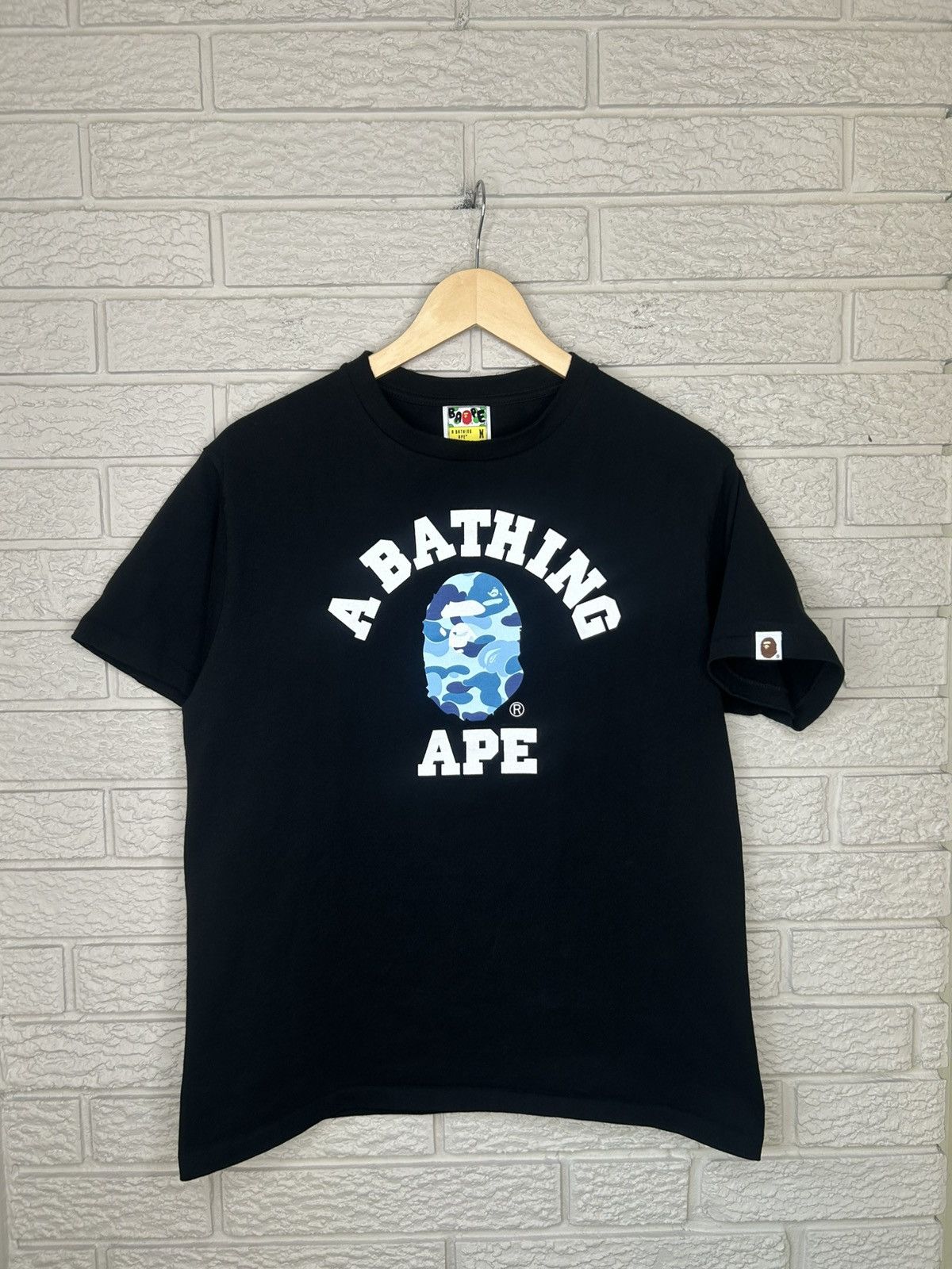Bape Bape Blue Camo College Tee Size US M / EU 48-50 / 2 - 1 Thumbnail