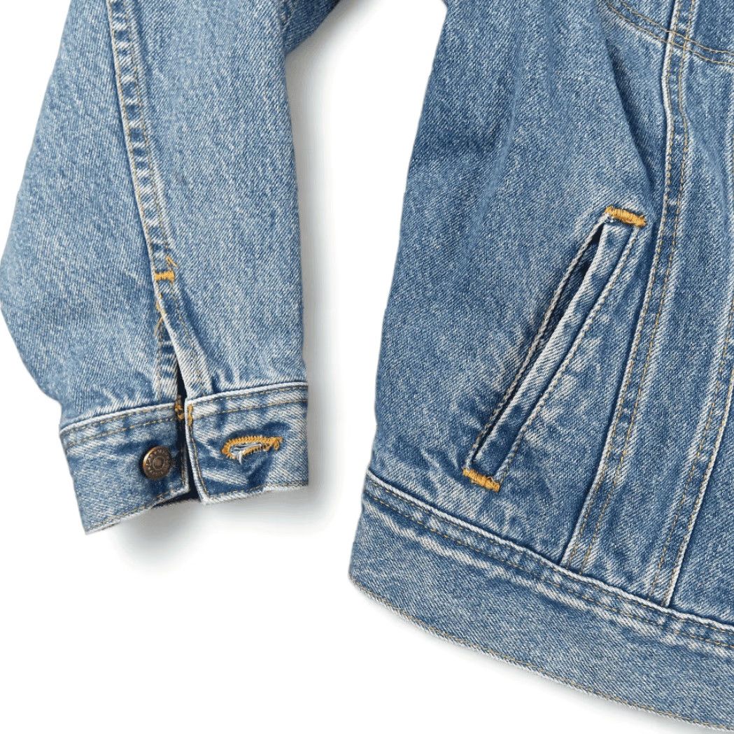 Lee VINTAGE Lee Jacket Denim Blue 90s Bomber Shirt Mens Large Adult LARGE Denim 100% Cotton with Logo Chest Pockets Casual 90s Theme Size US 33 - 7 Thumbnail