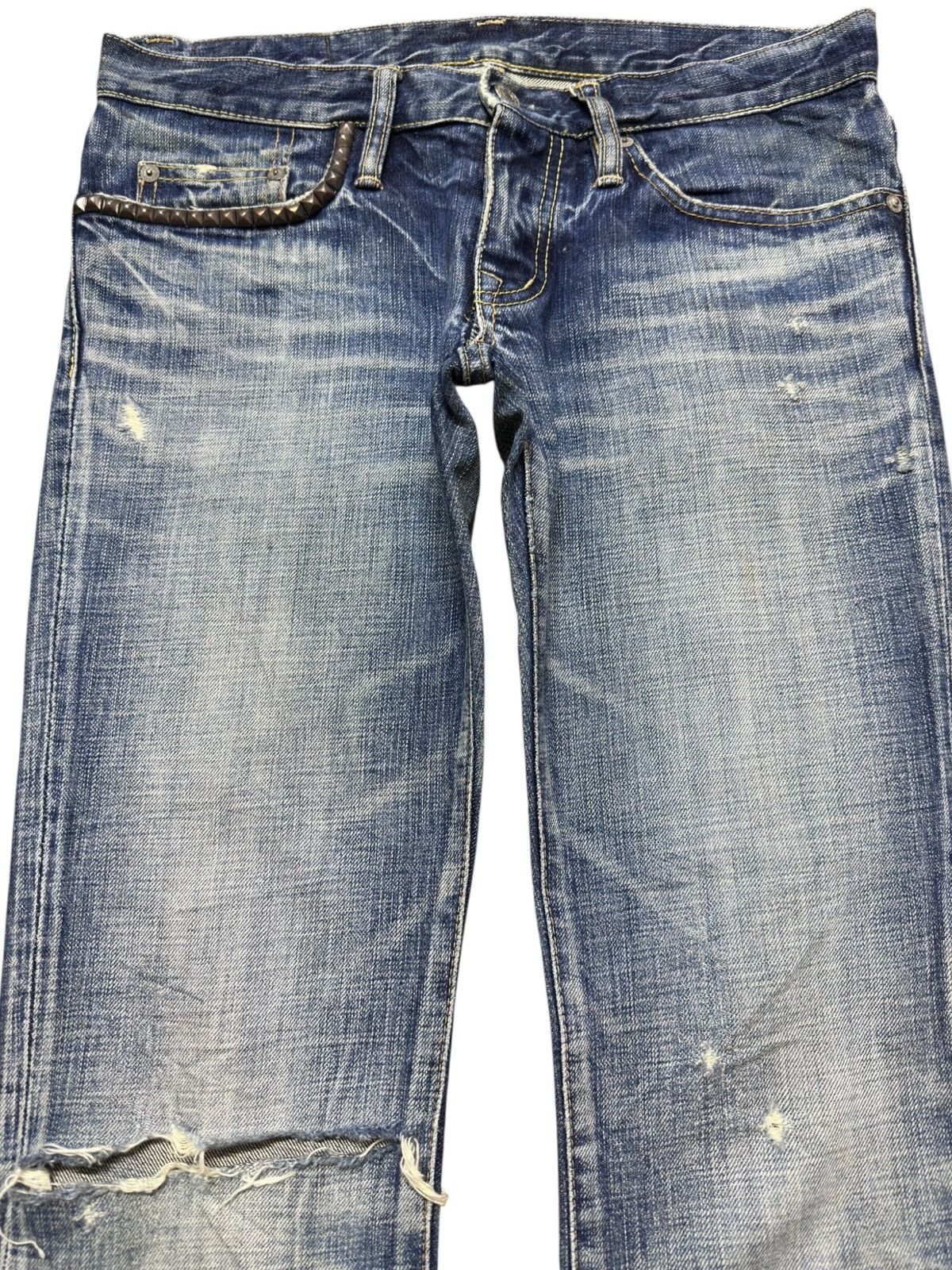 Hysteric Glamour Vintage Hysteric Glamour Flare Studded Distressed Denim Size US 30 / EU 46 - 2 Thumbnail