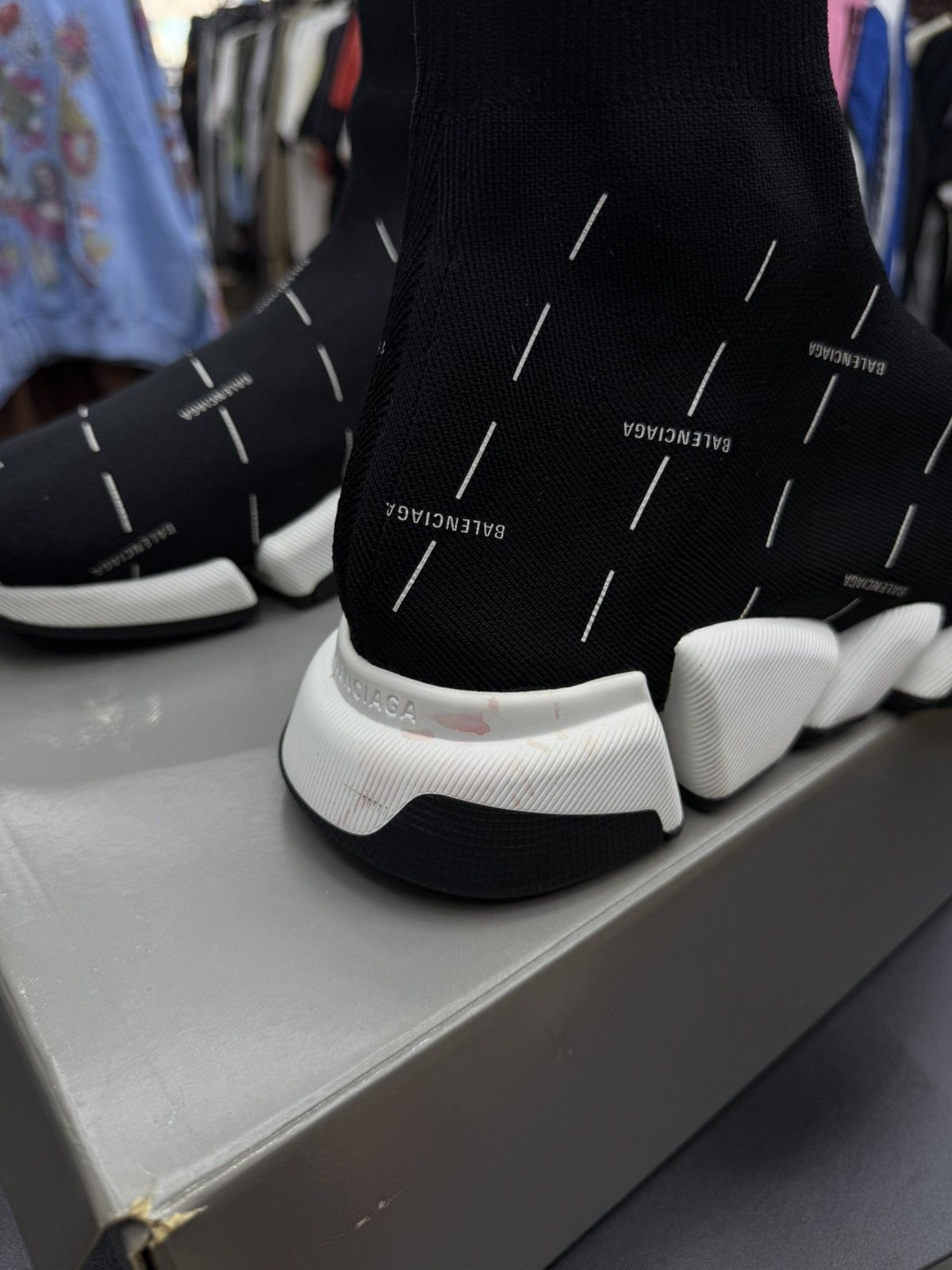 Balenciaga Balenciaga Sock Runner High Top Black White 44EU/11US $995 Size US 11 / EU 44 - 12 Thumbnail