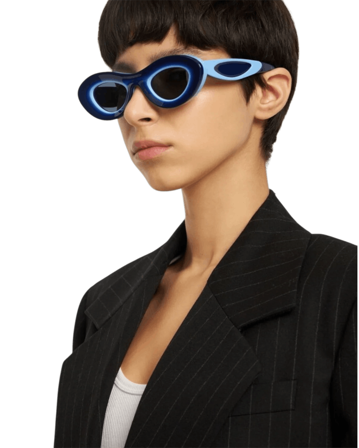 Bottega Veneta Blue Hue BV1202S Acetate Cat Eye Sunglasses Size ONE SIZE - 4 Thumbnail