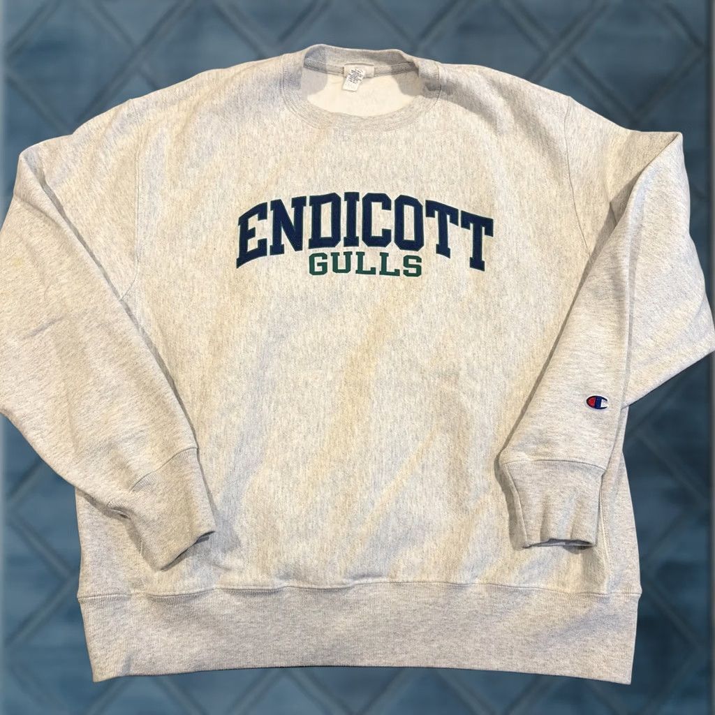 Champion VINTAGE Champion Reverse Weave Endicott College Gulls Crewneck Sweatshirt L Size US L / EU 52-54 / 3 - 1 Thumbnail