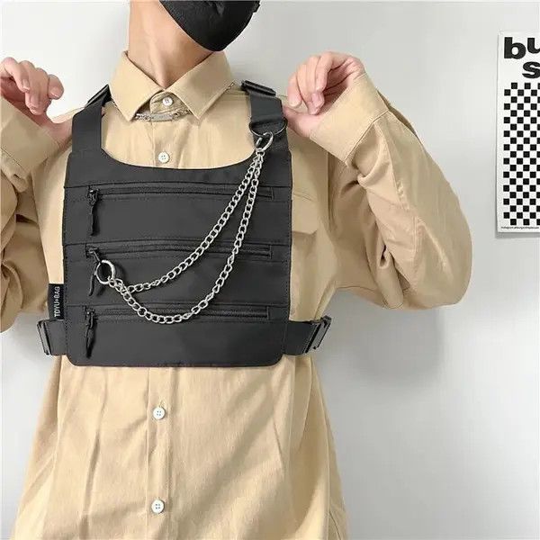 Japanese Brand Hip-hop Tactical Vest Bag Size ONE SIZE - 2 Thumbnail