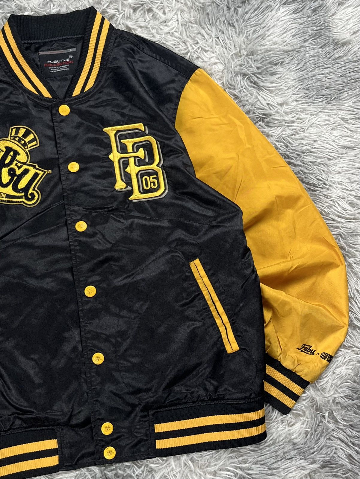 Fubu Fubu the collection x 123klan Varsity jacket yellow Size US L / EU 52-54 / 3 - 4 Thumbnail