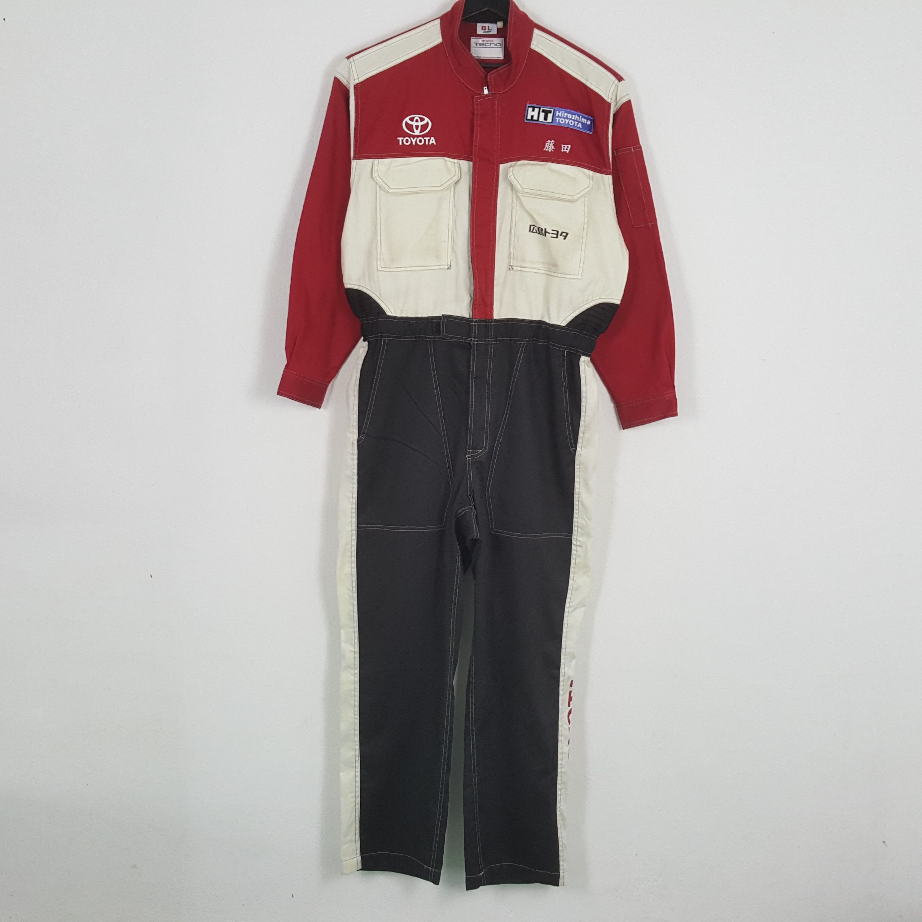 Japanese Brand TOYOTA TECNO Motorsports Racing Coverall Jacket Size US L / EU 52-54 / 3 - 4 Thumbnail