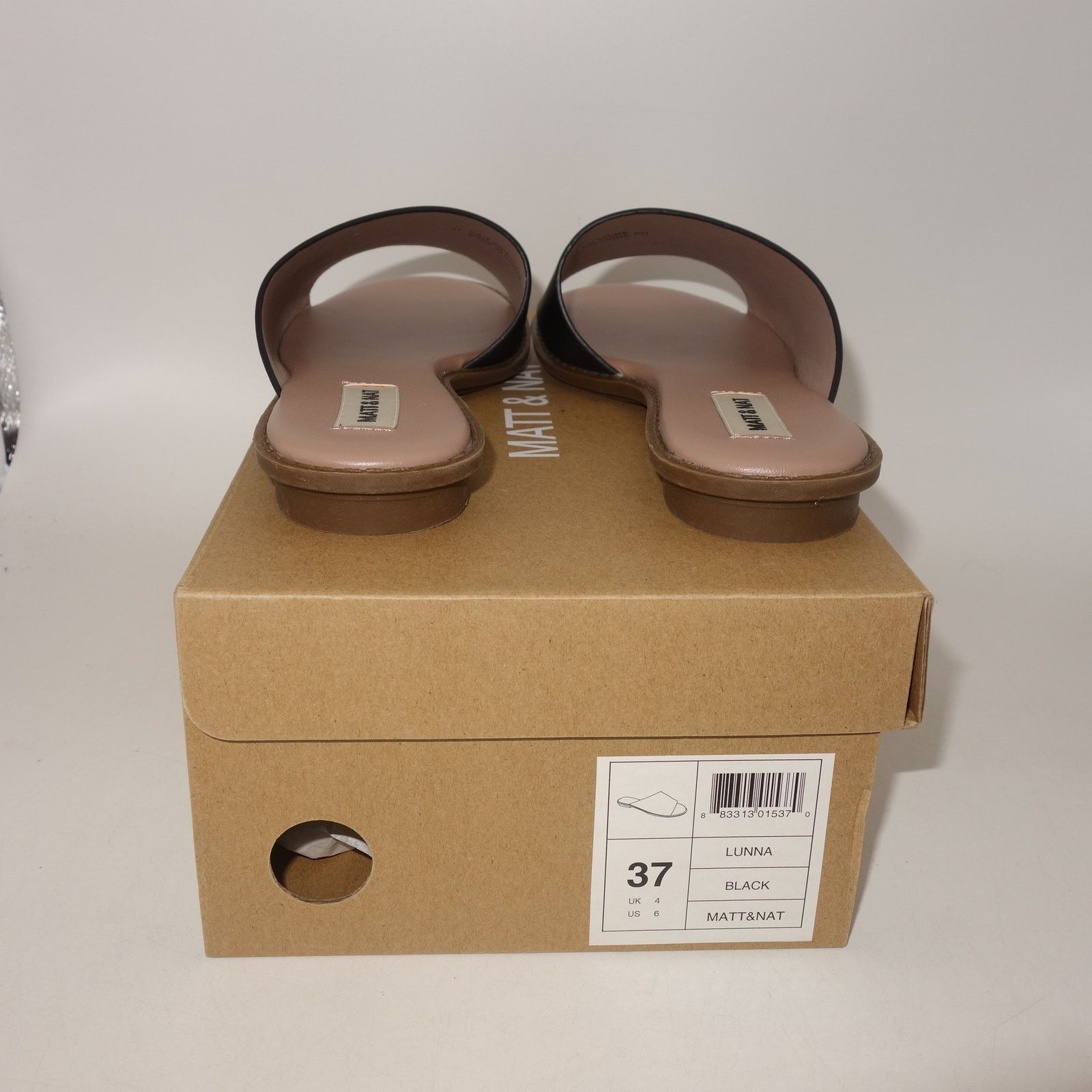 Other NEW Matt & Nat LUNNA Vegan Slides Shoes Black Women's 6 Size US 6 / IT 36 - 6 Thumbnail