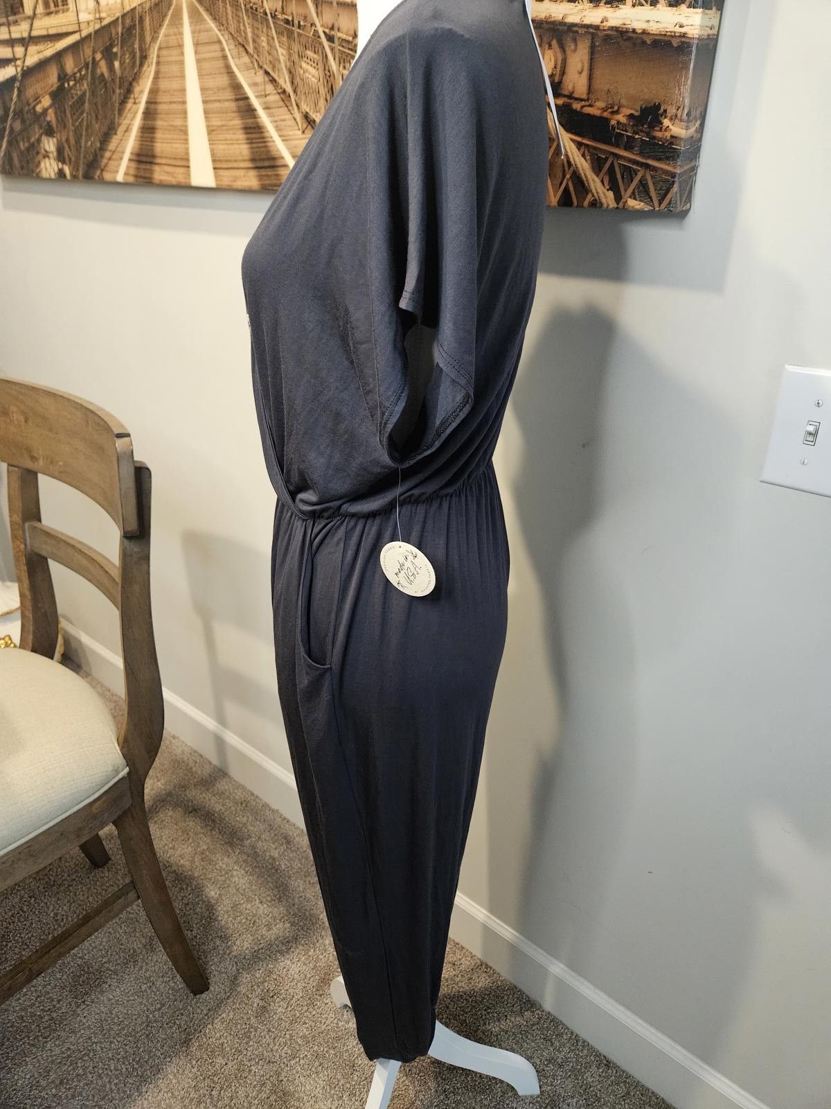 Designer Nwt You Got This Jumper - Elegant Gray Jumpsuit for Women Size 36" / US 14 / IT 50 - 2 Thumbnail