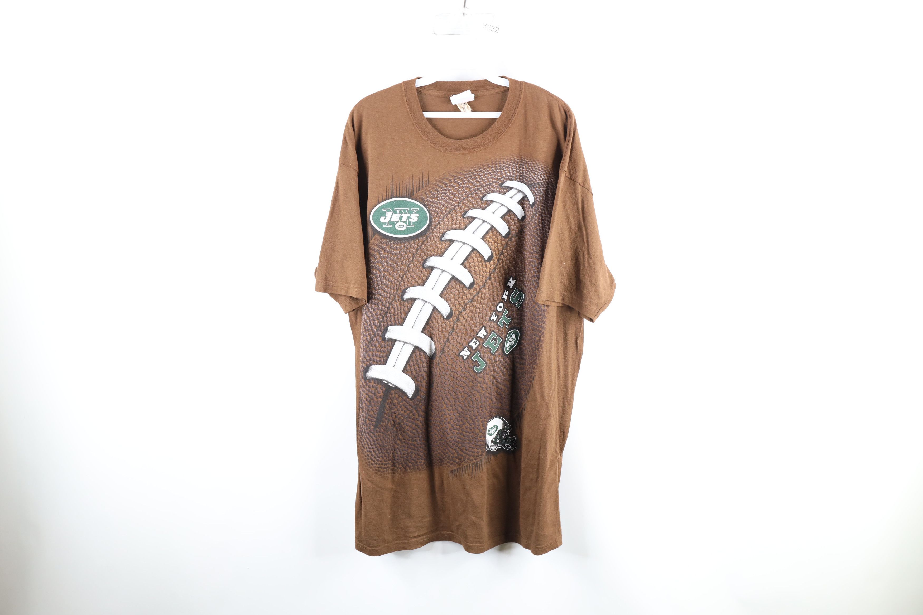 Vintage New York Jets All Over Print T-shirt 90s NFL Football