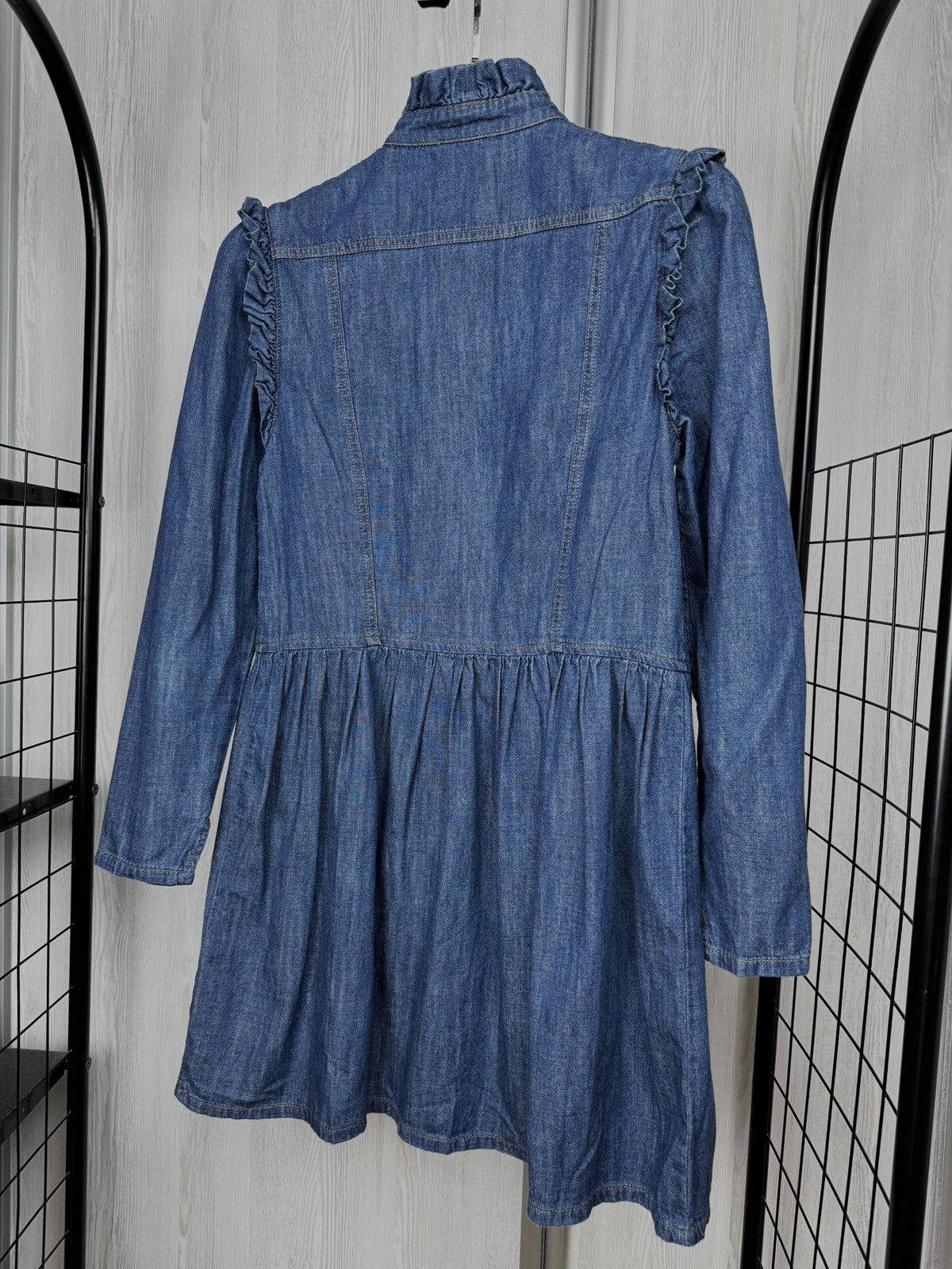 See by Chloe SEE BY CHLOÉ Ruffled Trimmed Denim Mini Dress sz 38 Size XS / US 0-2 / IT 36-38 - 8 Thumbnail