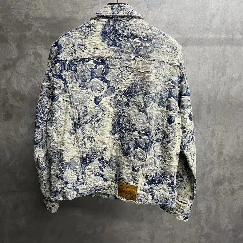 Louis Vuitton Louis Vuitton Blue plant flower full print long-sleeve den Size US L / EU 52-54 / 3 - 6 Thumbnail
