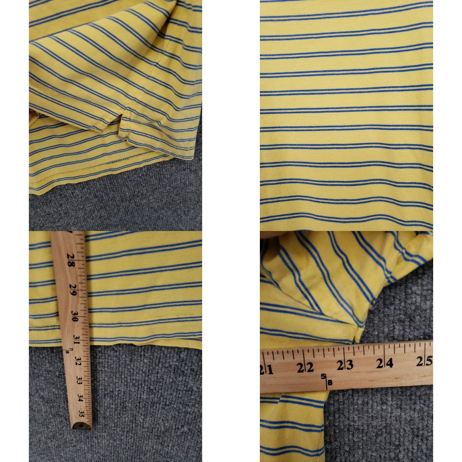 Chaps Chaps Polo Shirt Mens XL Yellow Button Short Sleeve Striped Cotton Casual Size US XL / EU 56 / 4 - 8 Thumbnail