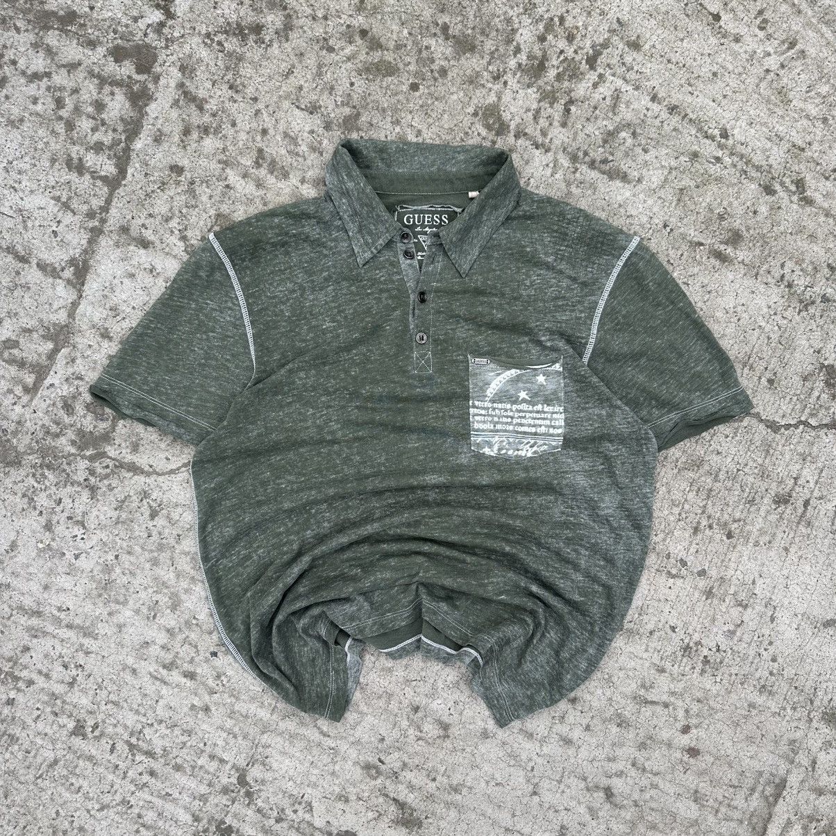Guess Vintage Ultra Rare Crazy Fit Guess Polo Size M Y2K 00s USA Size US M / EU 48-50 / 2 - 2 Thumbnail