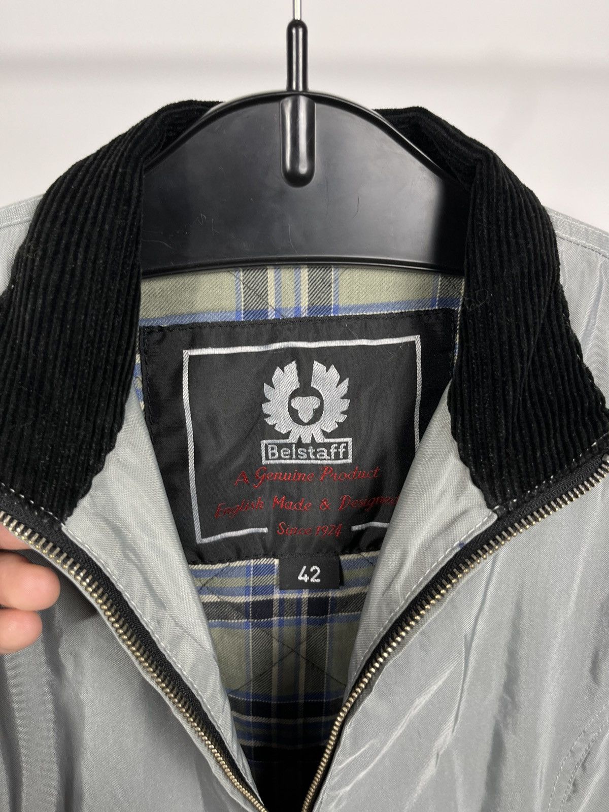 Belstaff Belstaff Nylon Jacket Grey Zip Up Plaid Lining Size 42 Women Size S / US 4 / IT 40 - 4 Thumbnail