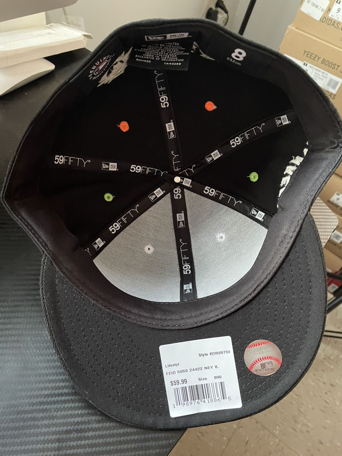 New Era New Era Feid Yankees Cap Black Green White Fitted Hat Size 8 Size ONE SIZE - 3 Thumbnail