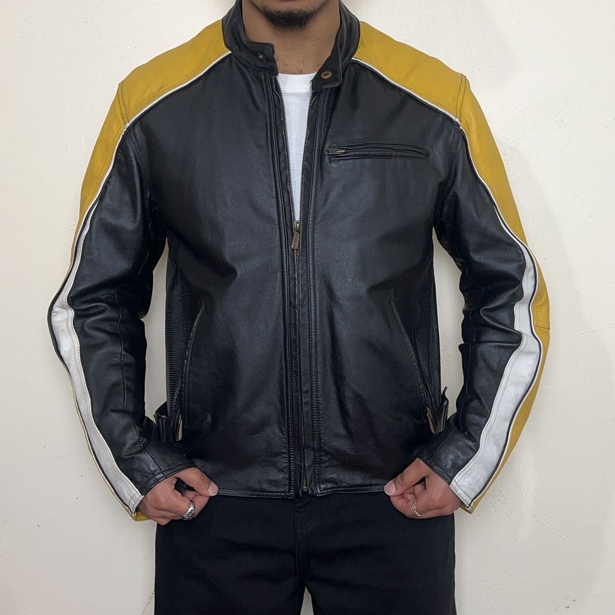 Vintage × Wilsons Leather Black and Yellow Wilson’s Leather Jacket Size US L / EU 52-54 / 3 - 8 Thumbnail