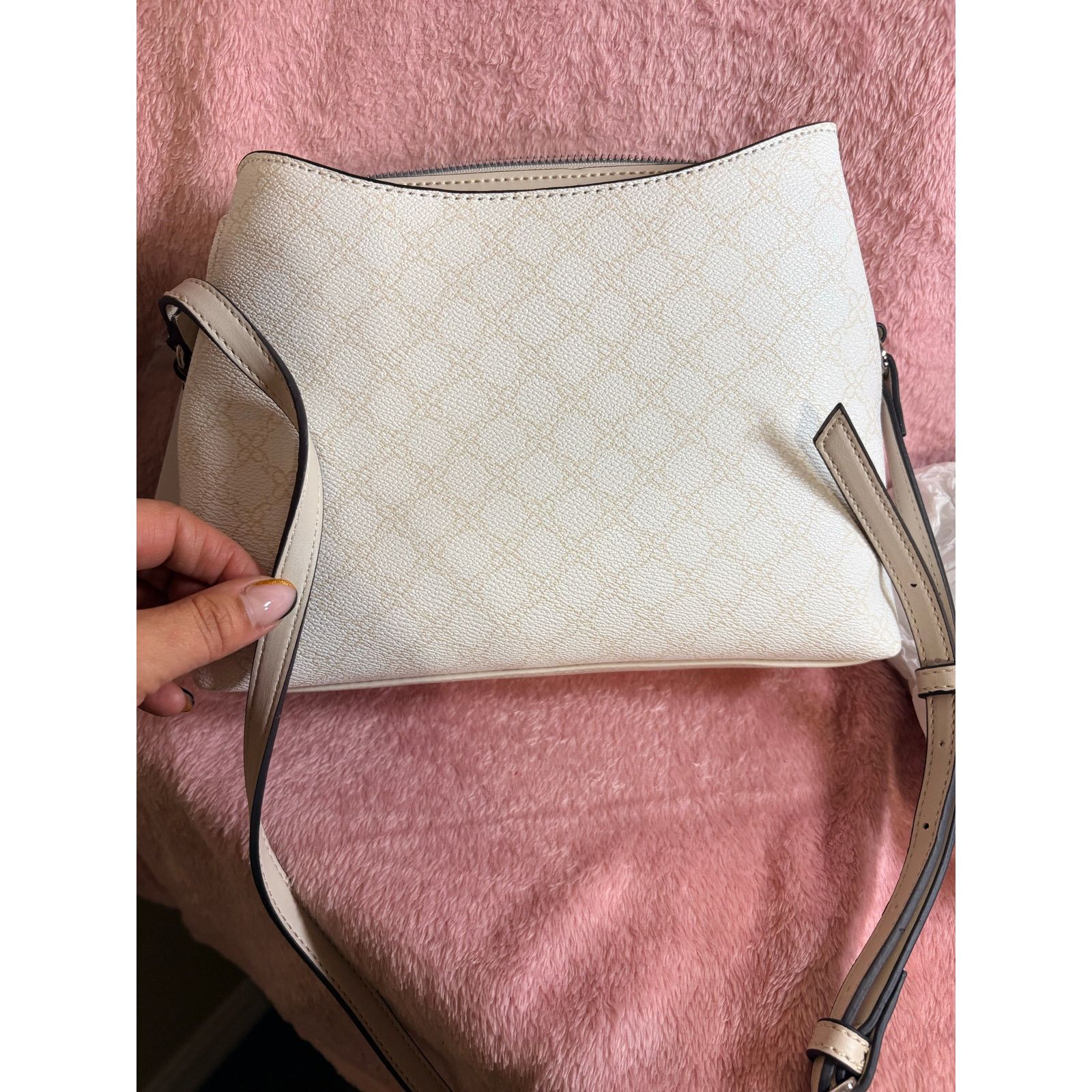 Nine West Nine West Cream Monogram Crossbody Bag NWT Neutral Designer Size ONE SIZE - 3 Thumbnail