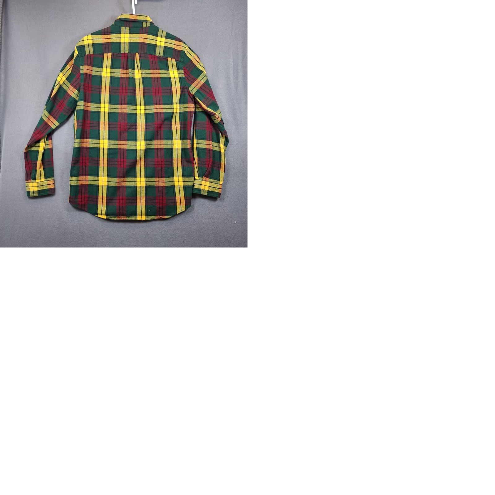 Vintage LL Bean Mens Medium Scotch Plaid Flannel Shirt Slightly Fitted Green Yellow Size US M / EU 48-50 / 2 - 10 Thumbnail