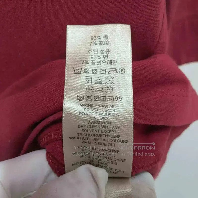 Burberry Burberry Wine Red Cotton Long Sleeve T-Shirt. Size M / US 6-8 / IT 42-44 - 5 Thumbnail
