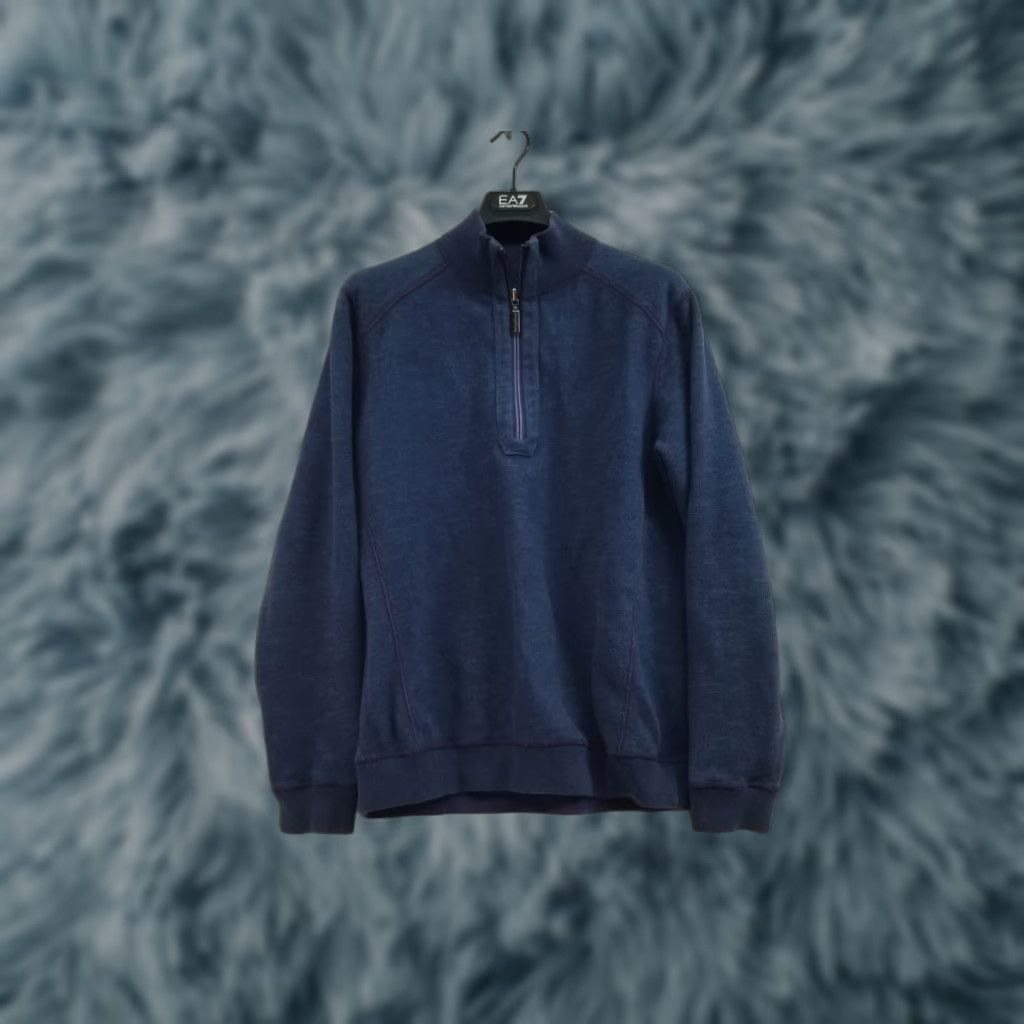 Tommy Bahama Tommy Bahama Sweater Mens 1/4 Zip Long Sleeve Pullover Blue L Size US L / EU 52-54 / 3 - 1 Thumbnail